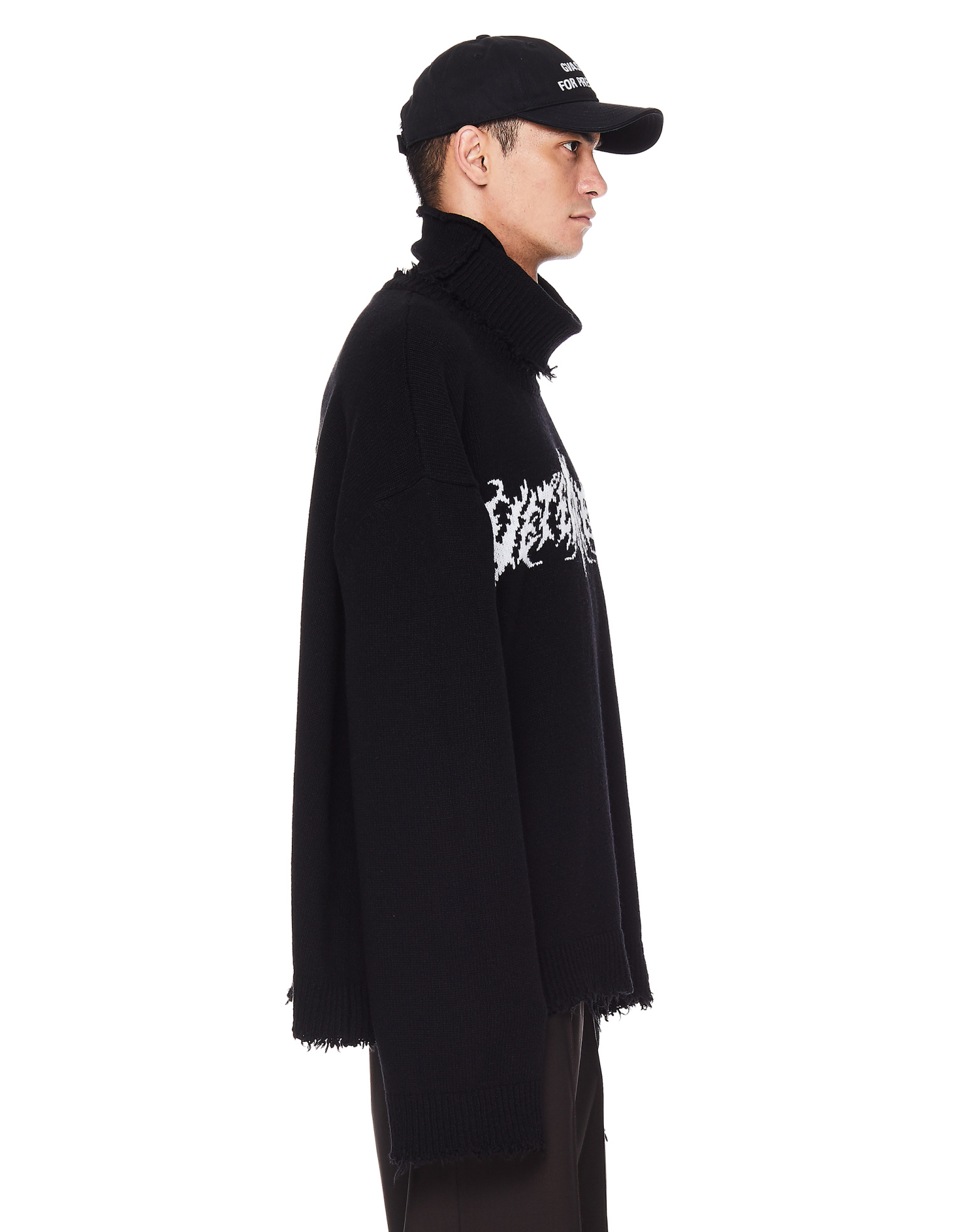 VETEMENTS Black Wool Logo Sweater