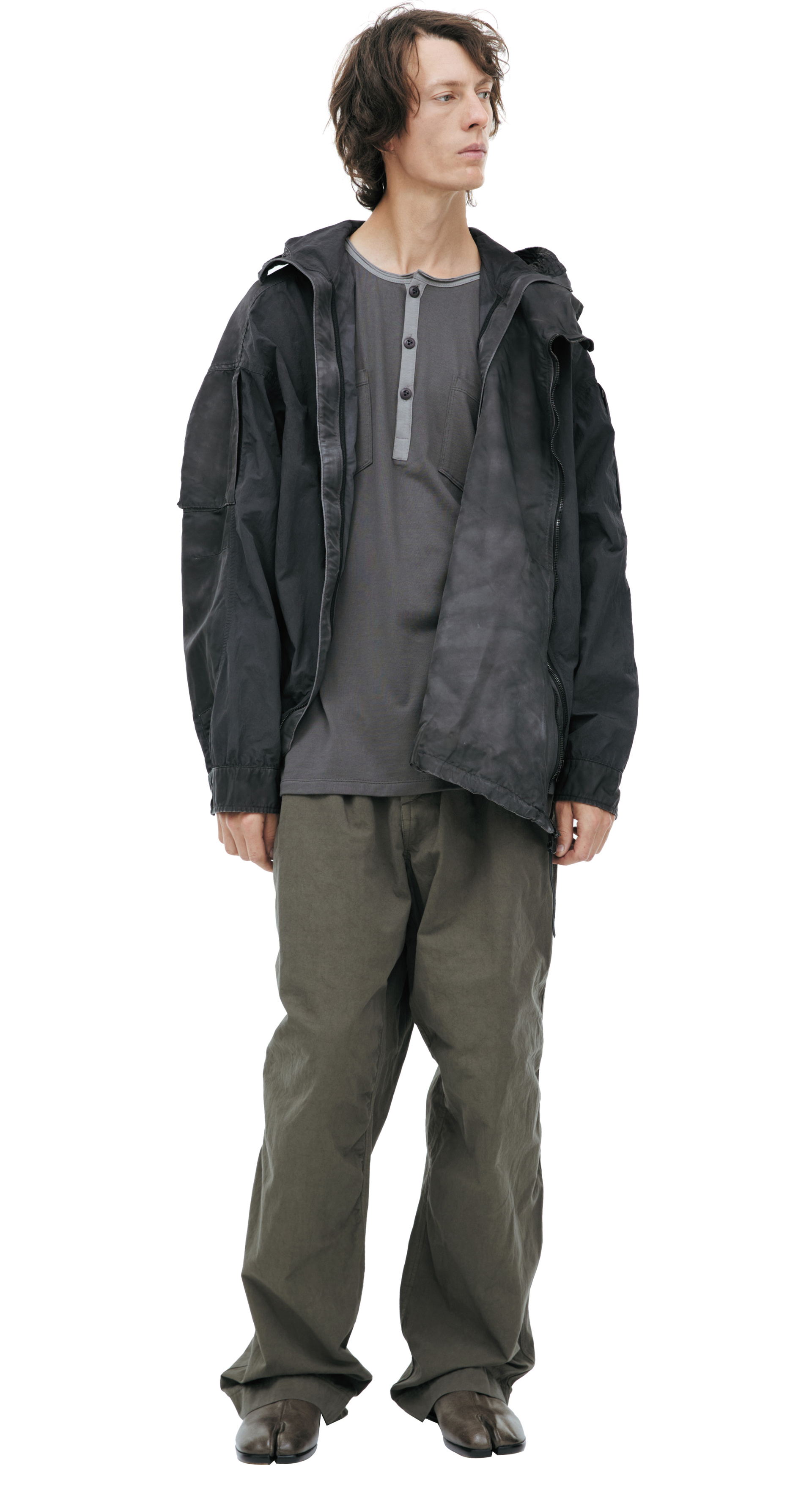 The Viridi-Anne Nylon jacket with a hood