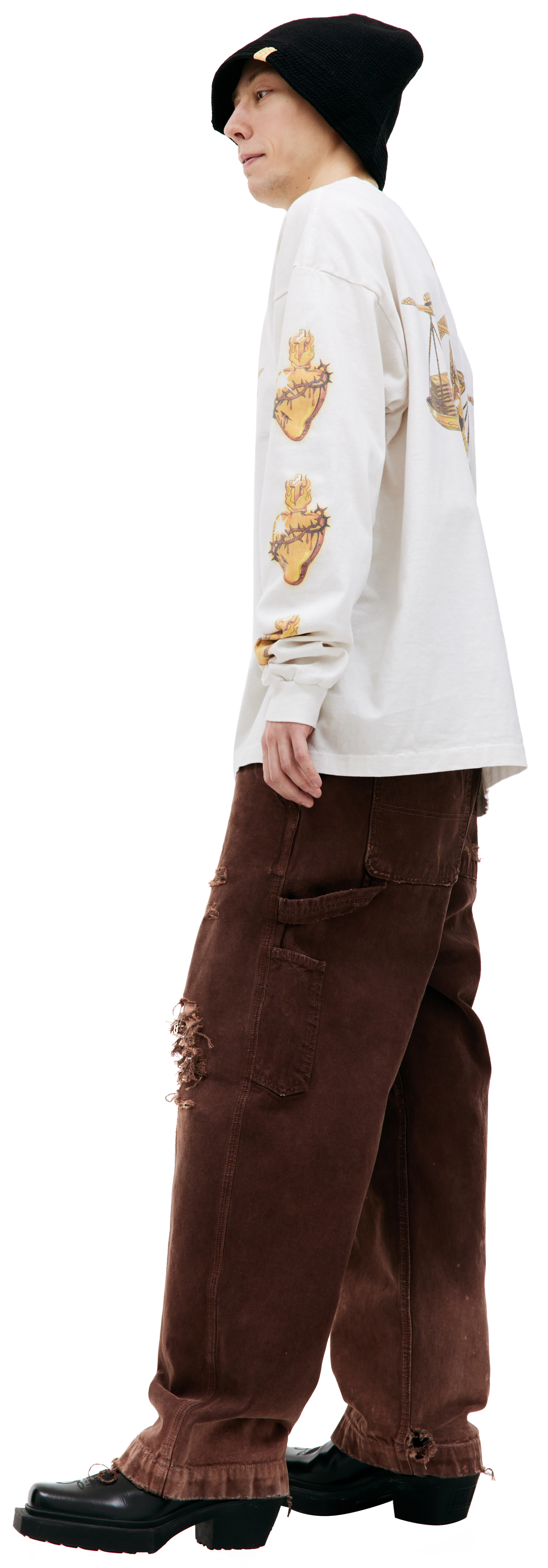 Saint Michael Printed cotton longsleeve