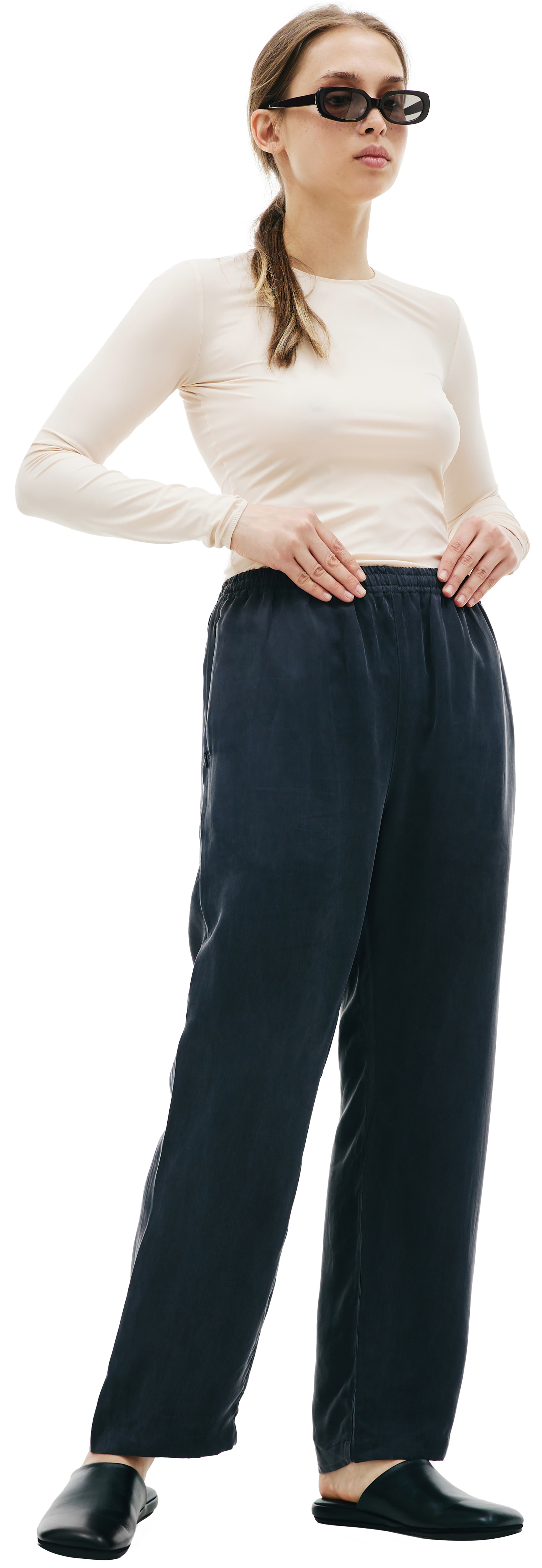 KIMMY Dark grey straight trousers