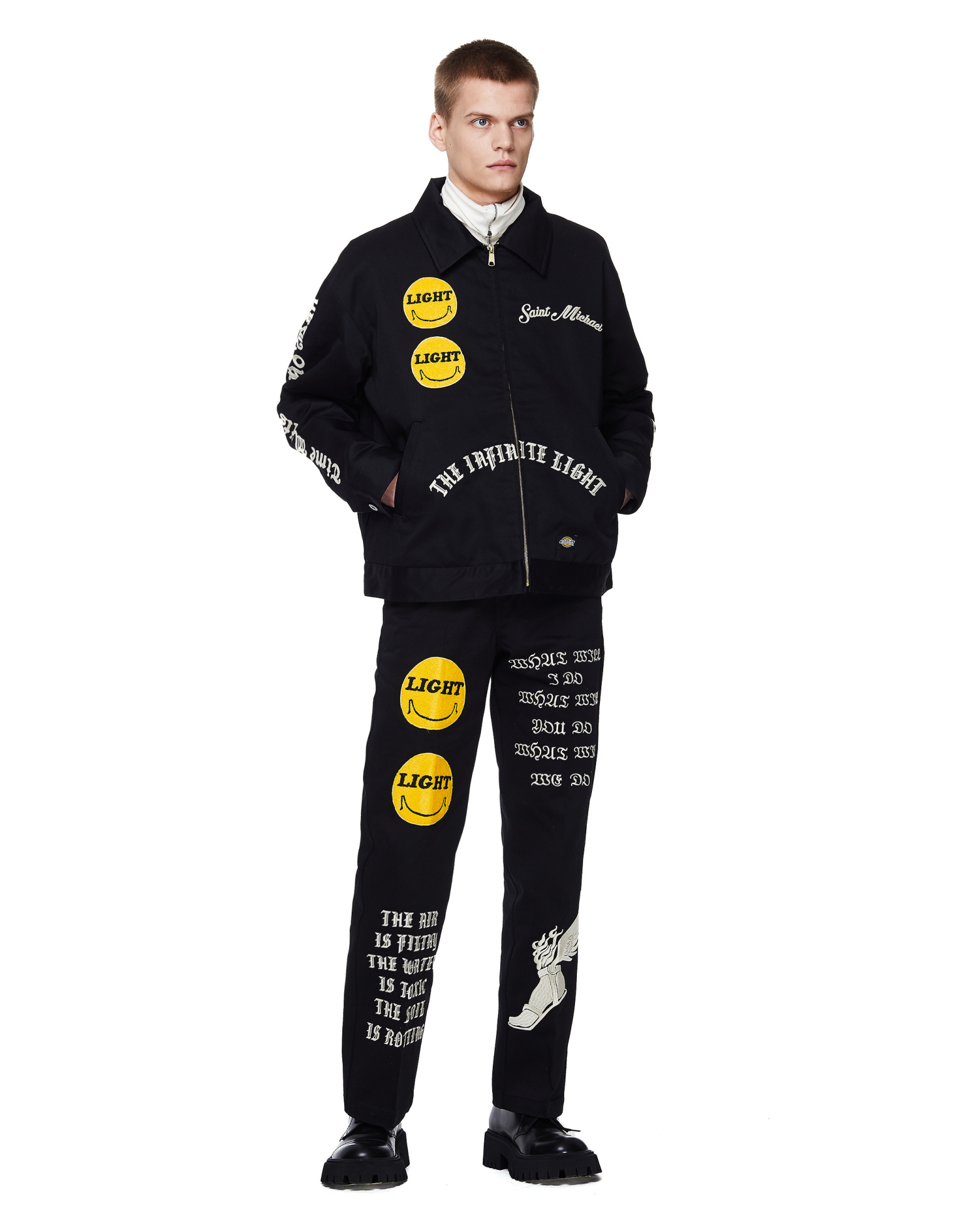 Saint Michael Straight Embroidered Trousers Dickies