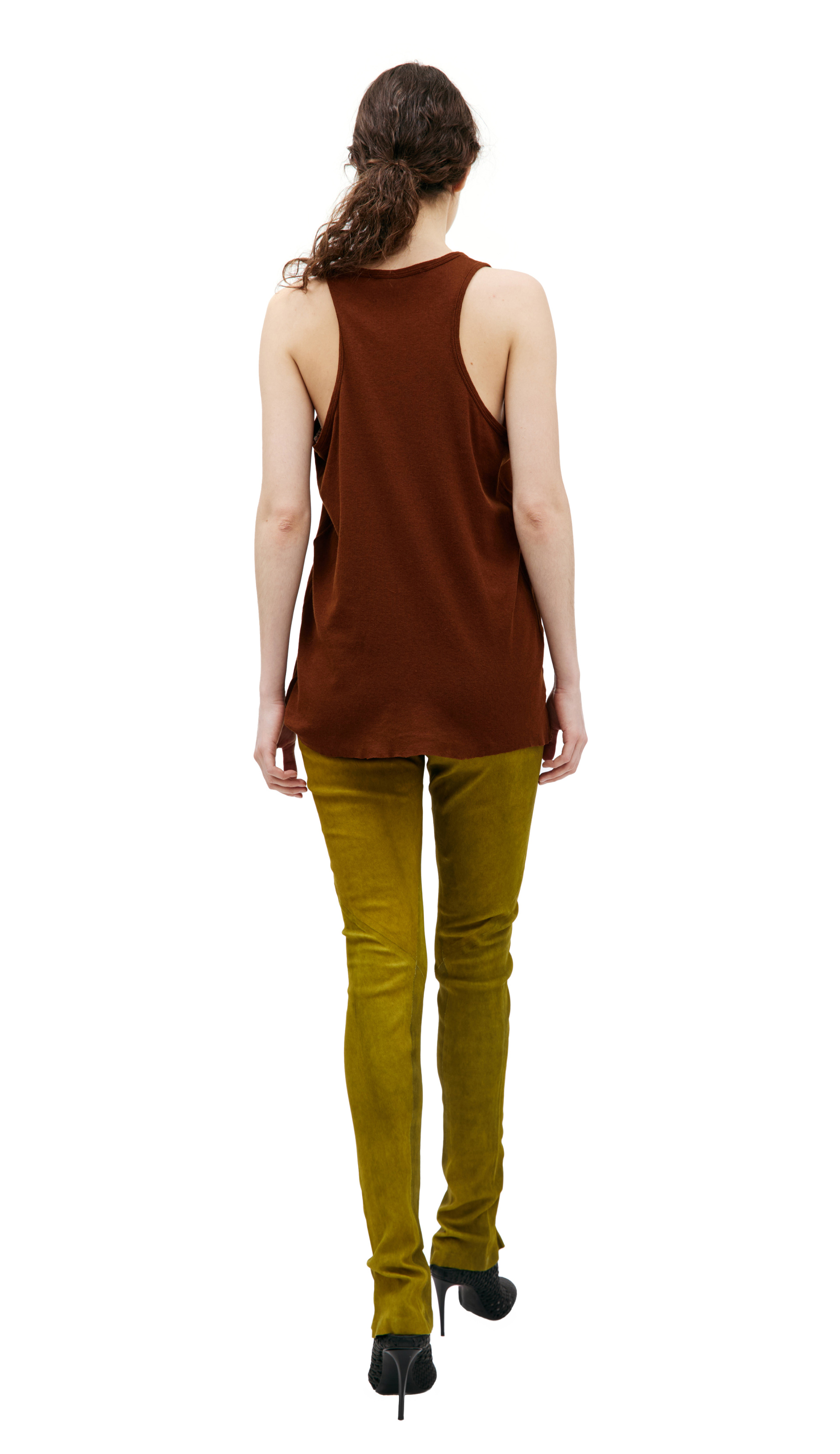 Haider Ackermann Brown Cotton Top