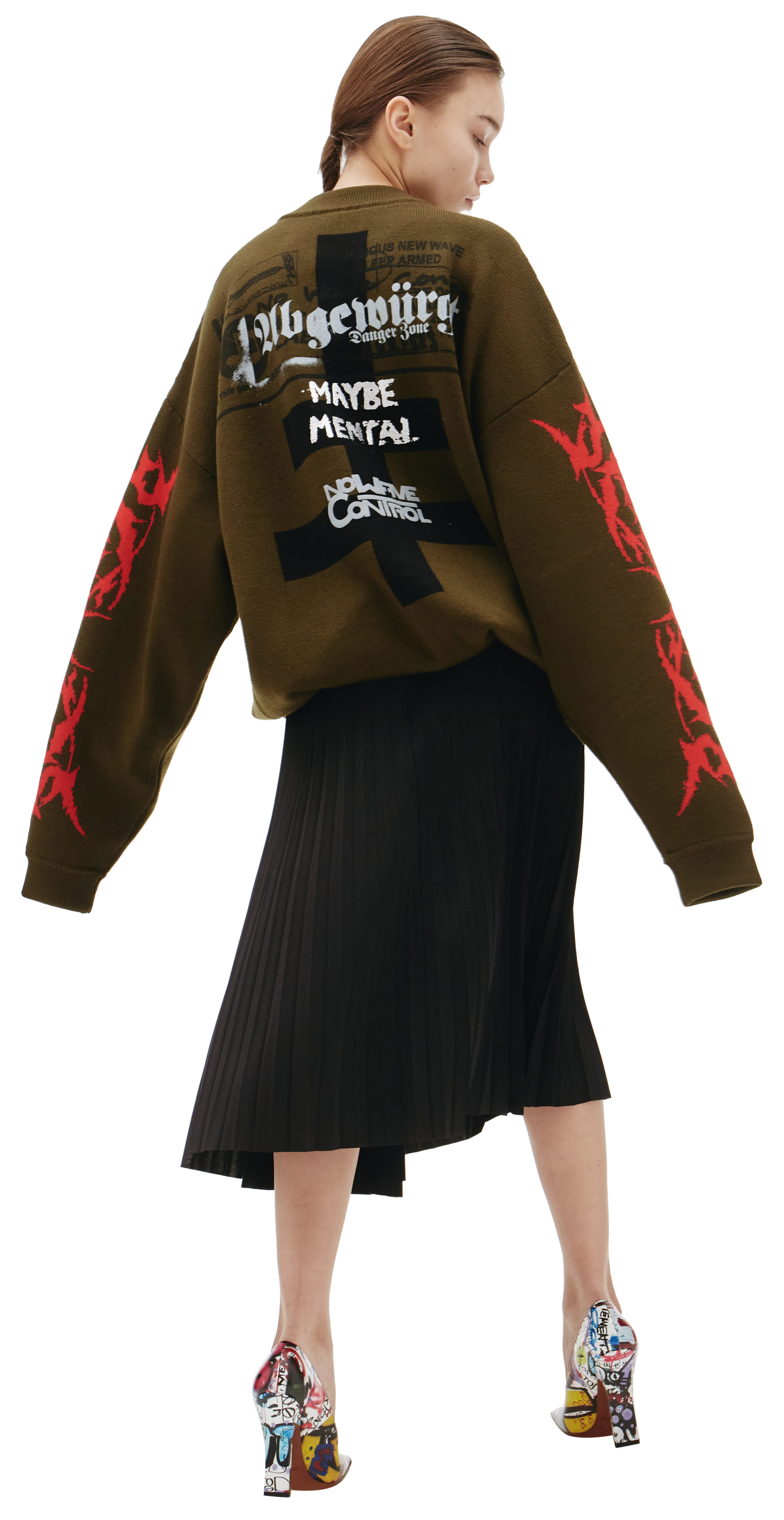 VETEMENTS Maybe metall Wool sweater