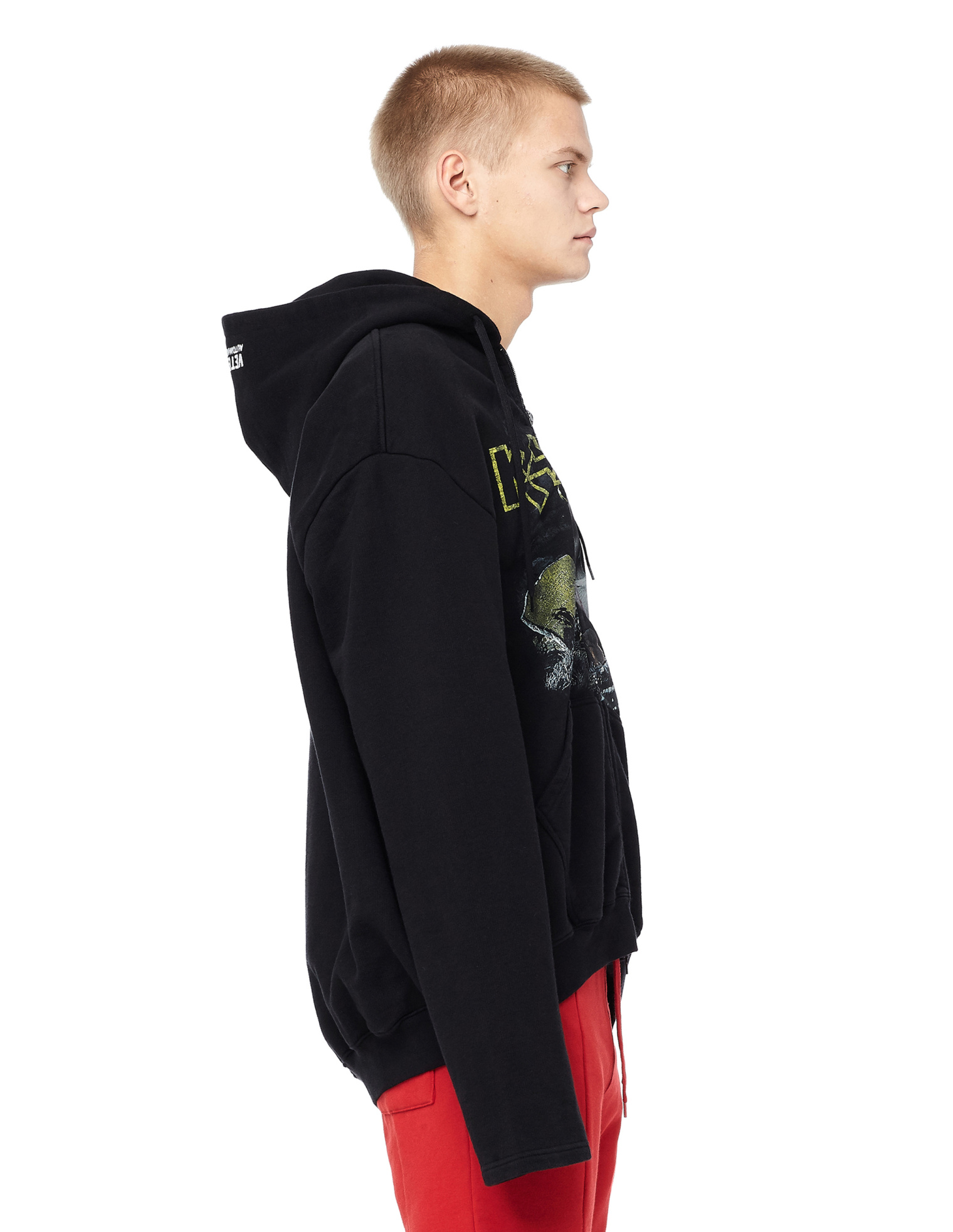 VETEMENTS Titanic Print Cotton Zip Up Hoodie