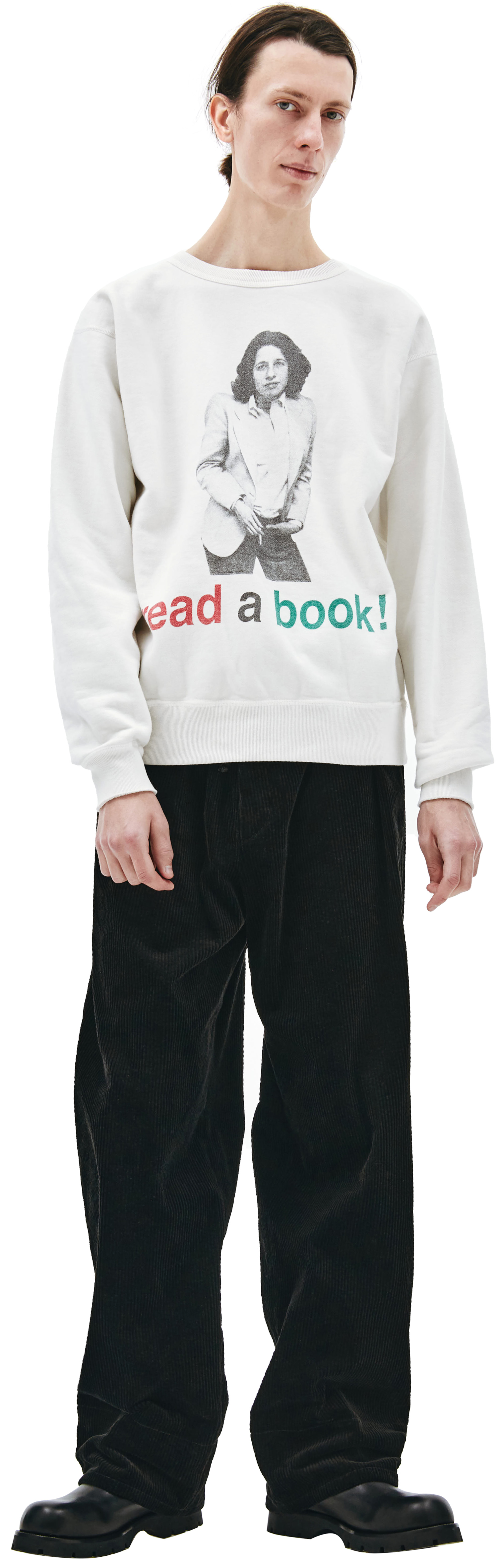 Saint Michael Read a book white sweatshirt