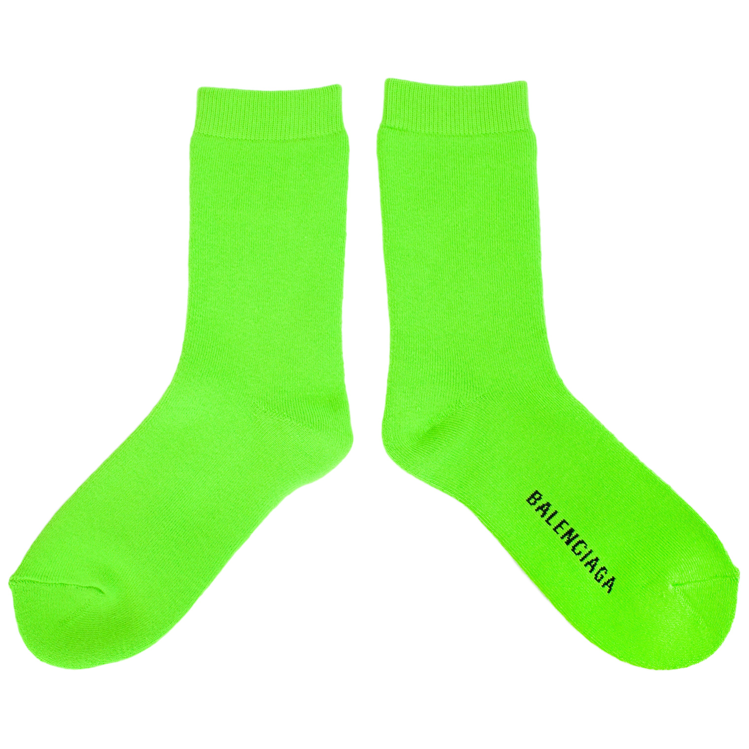 Balenciaga Green Logo Socks