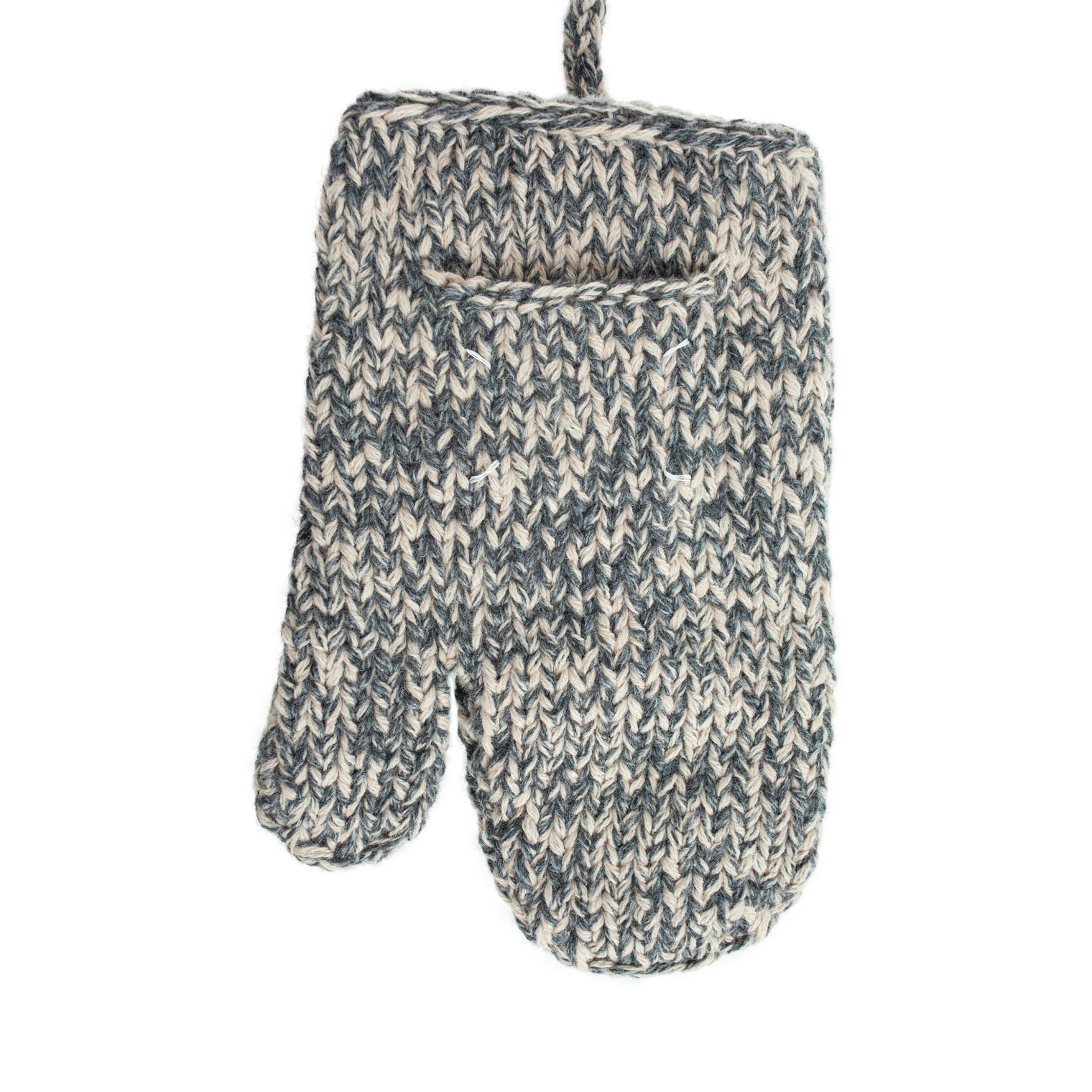 Maison Margiela Coarse-knit woolen mittens