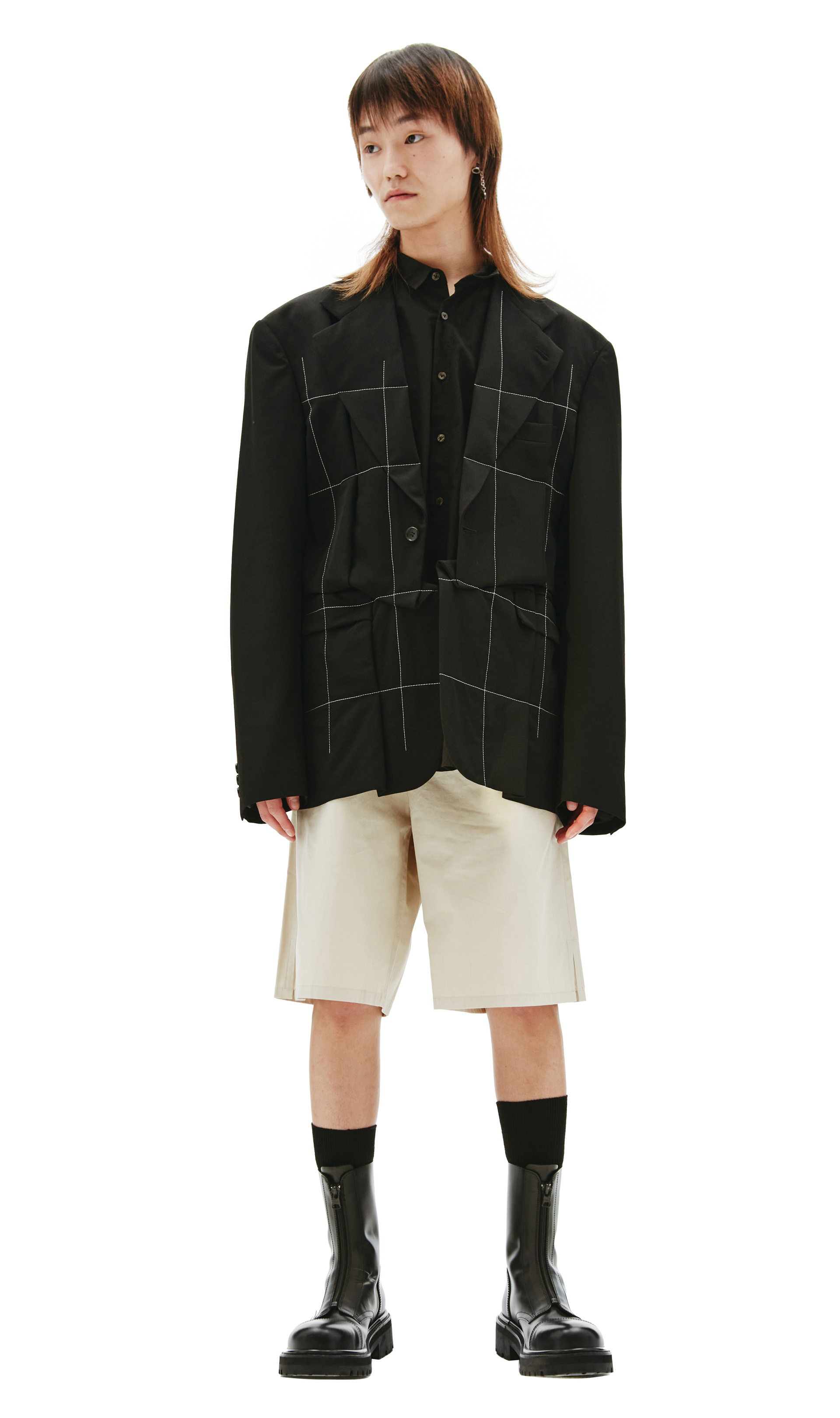 Comme des Garcons Homme plus Wool Blazer in Black
