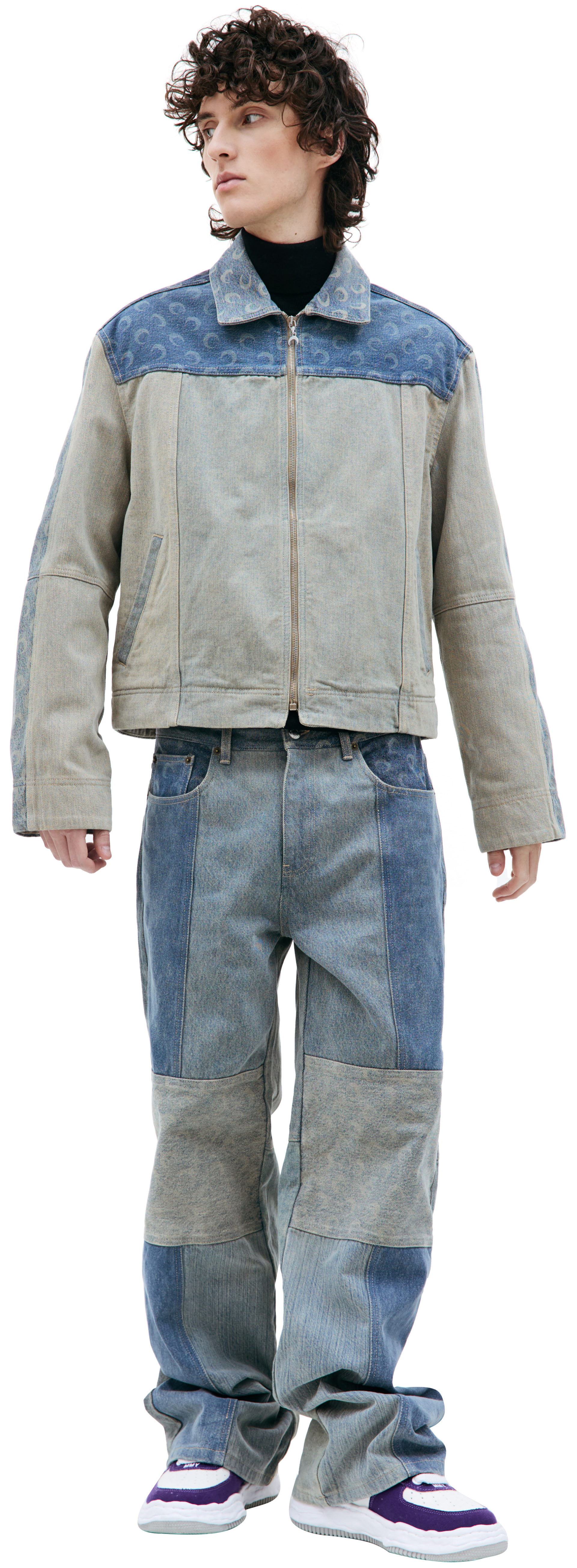MARINE SERRE Fading denim jacket