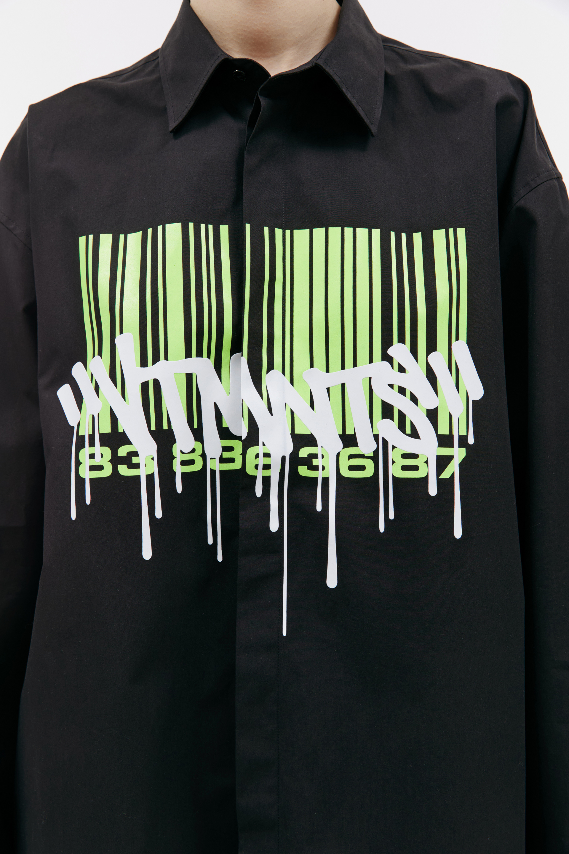 VTMNTS Barcode printed shirt