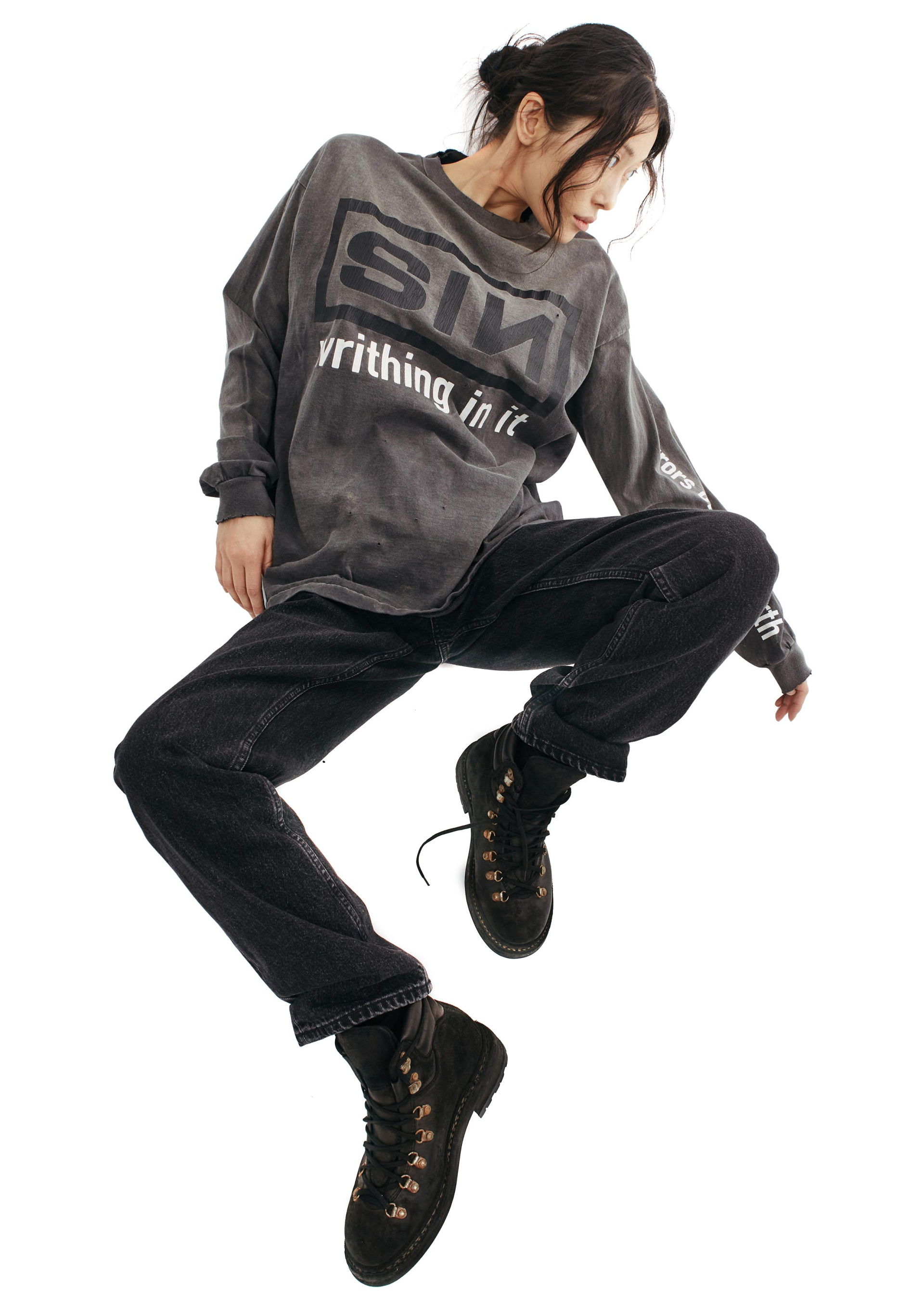 Saint Michael Sin printed long sleeve t-shirt