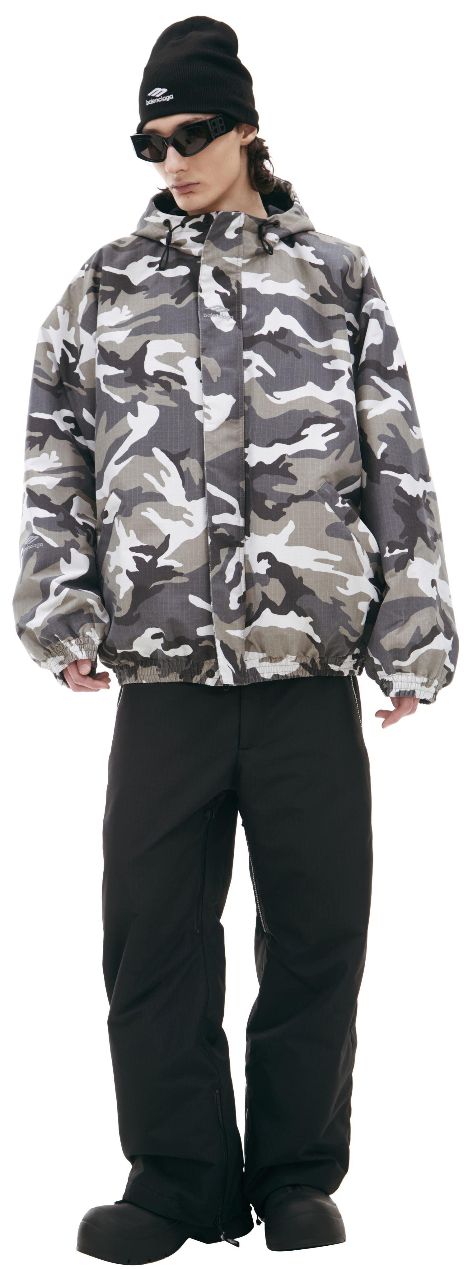 Balenciaga Camouflage hooded jacket