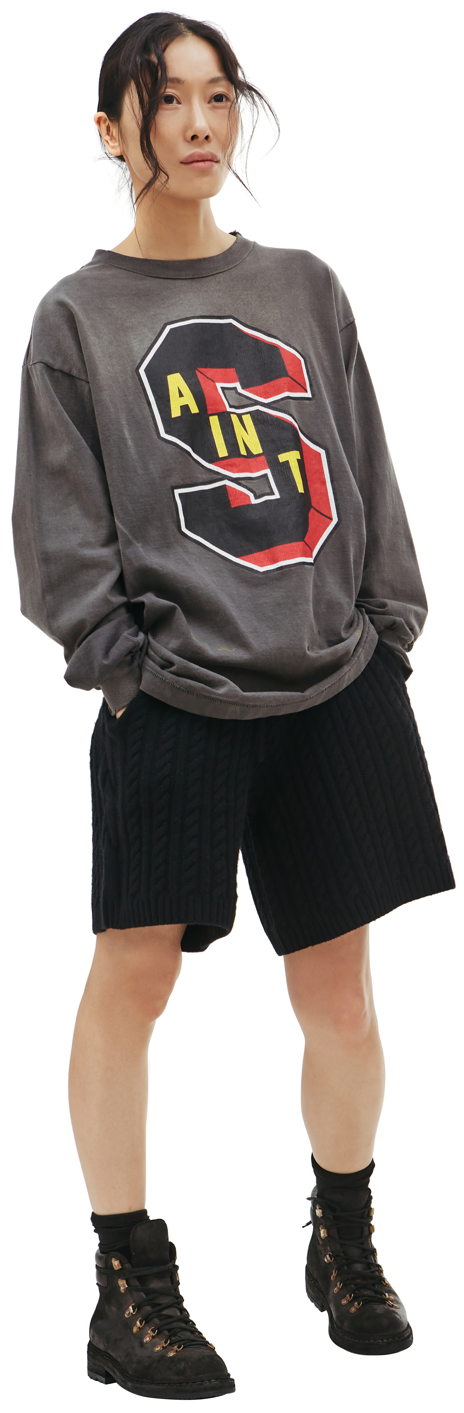 Saint Michael Saint Michael x Denim Tears distressed longsleeve t-shirt