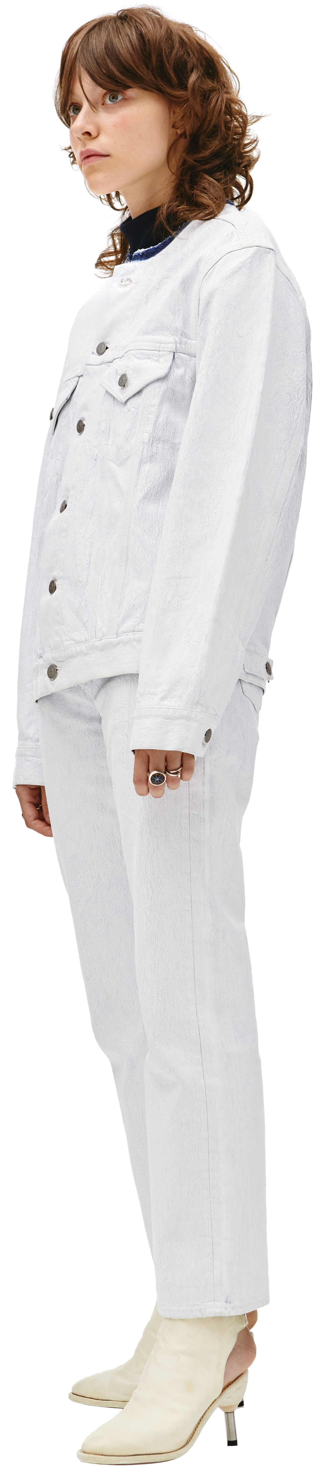 Maison Margiela White painted denim jacket