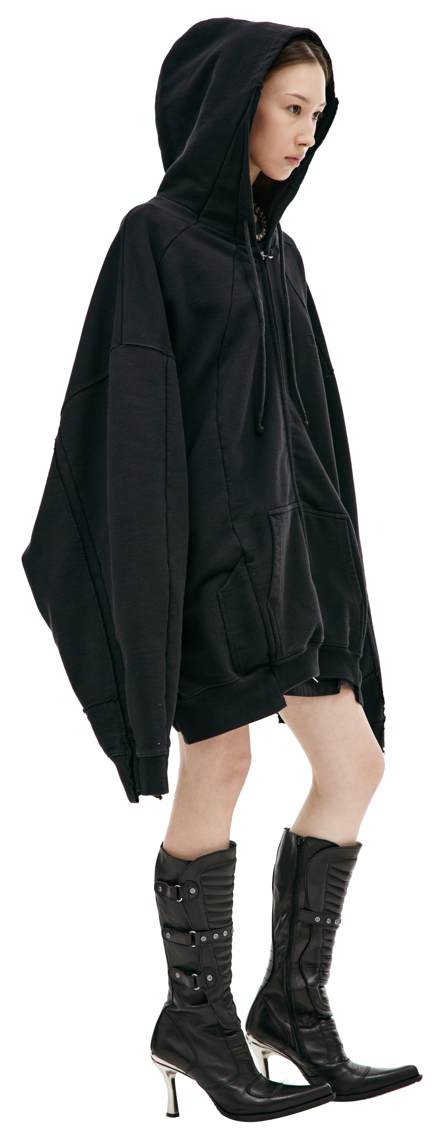 VETEMENTS Black hoodie with zipper