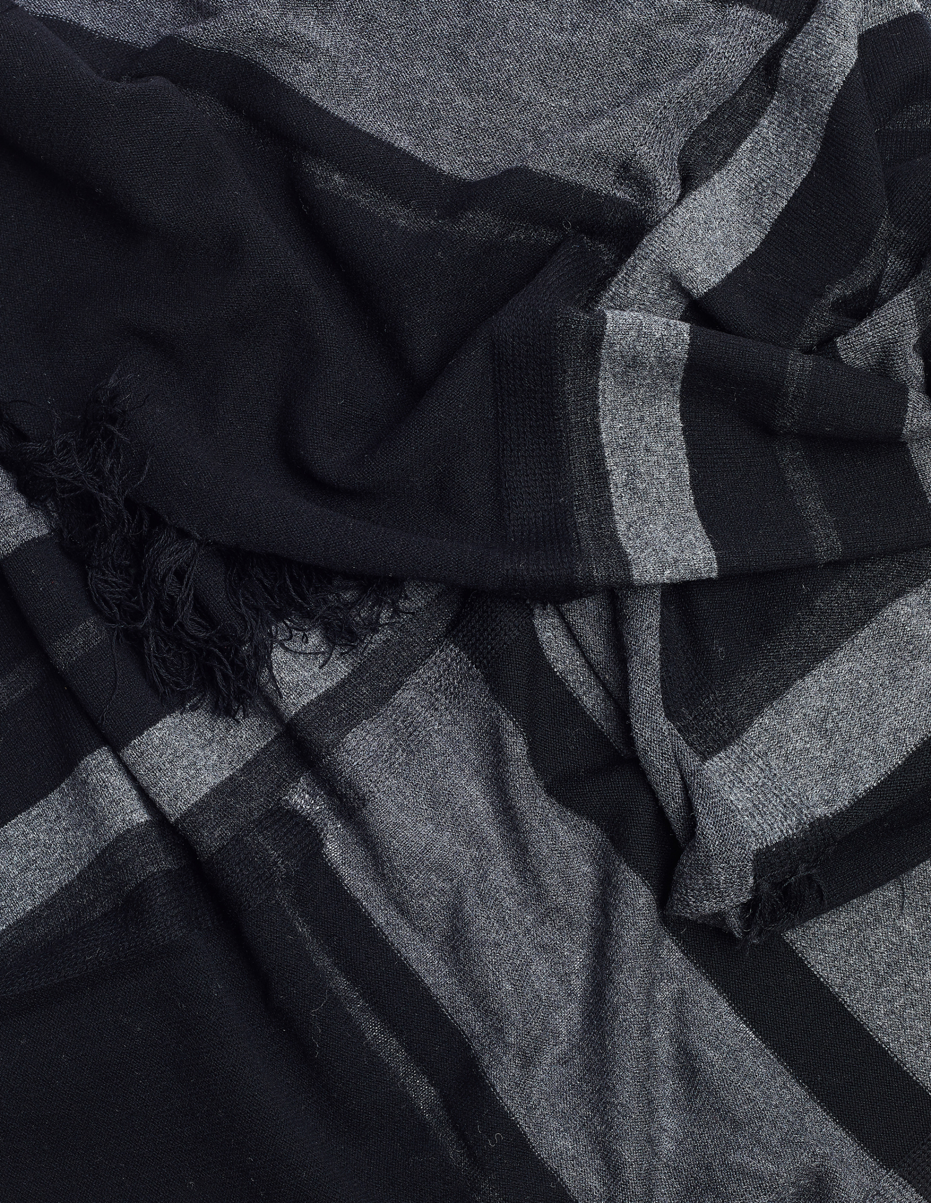 The Viridi-Anne Black Wool & Cashmere Scarf