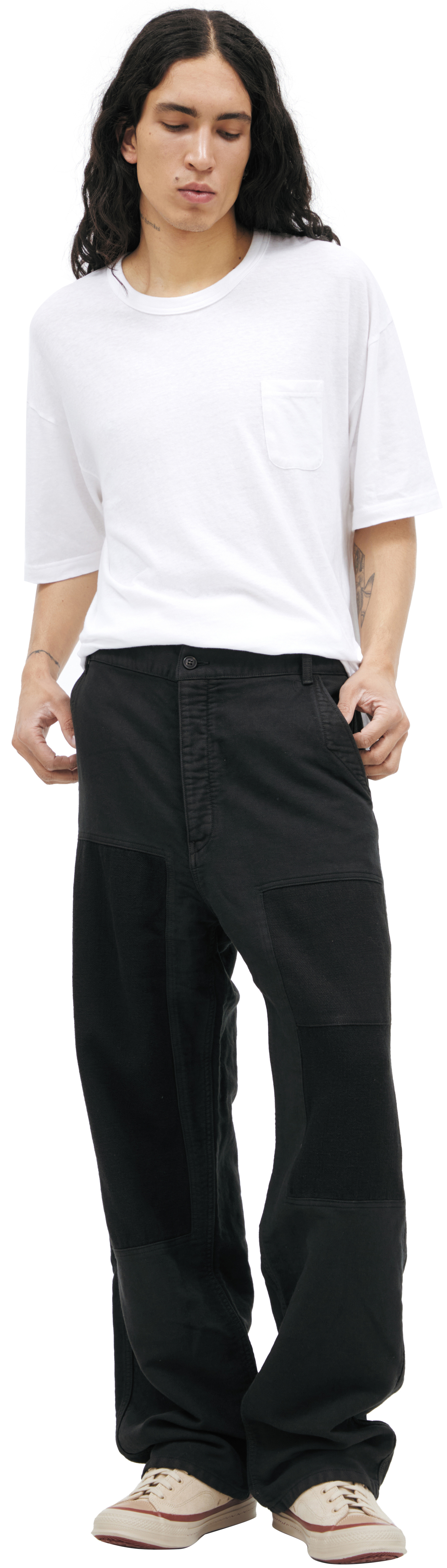 visvim Black trousers with inserts