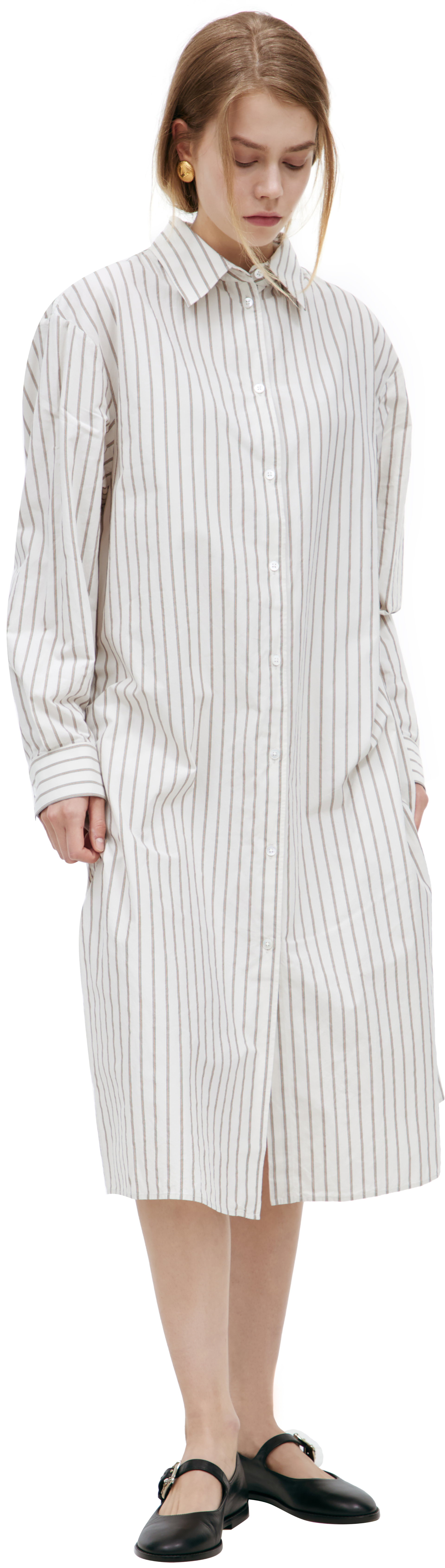 The Row Silk Stripped Dress