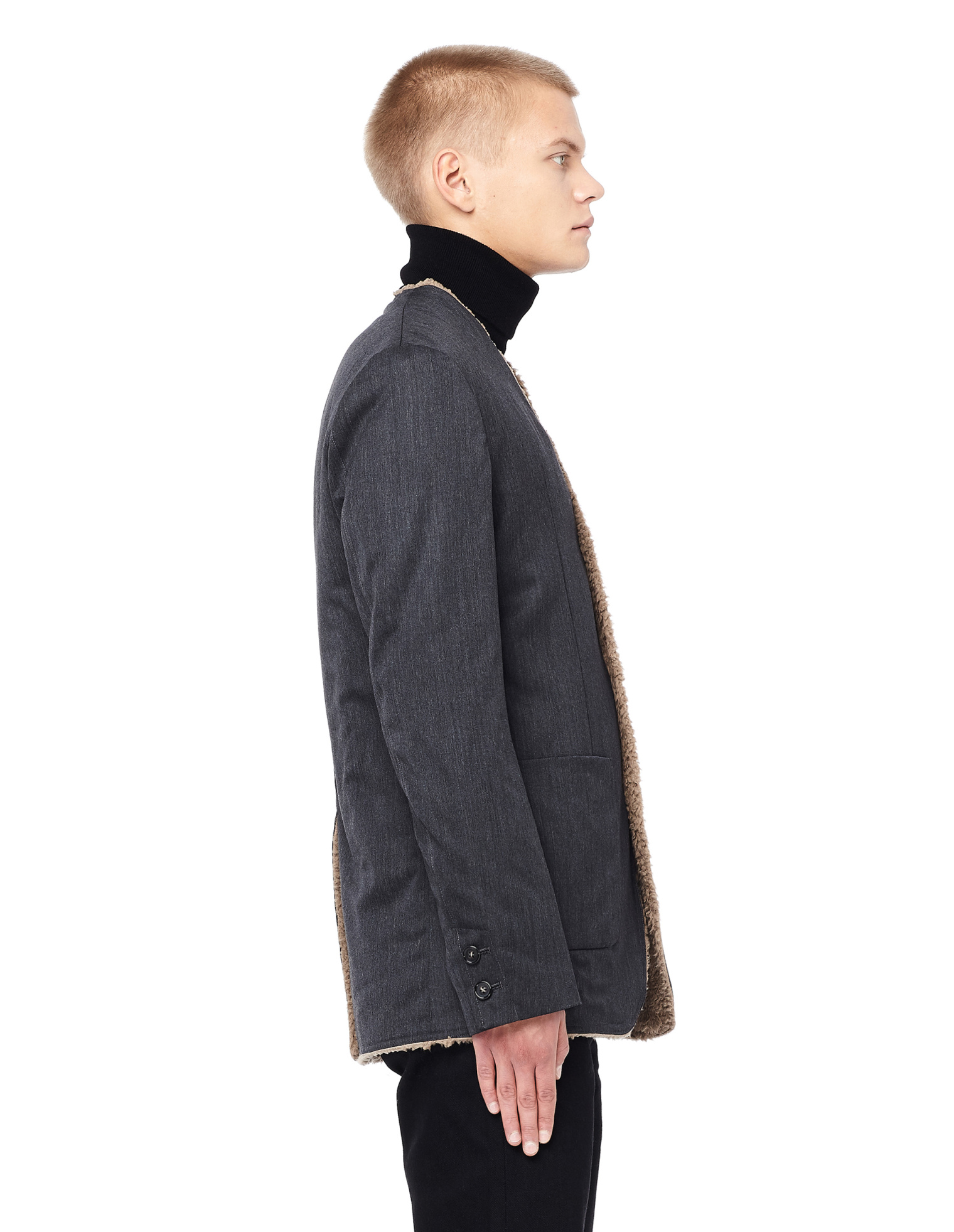 John Undercover Faux fur lining jacket