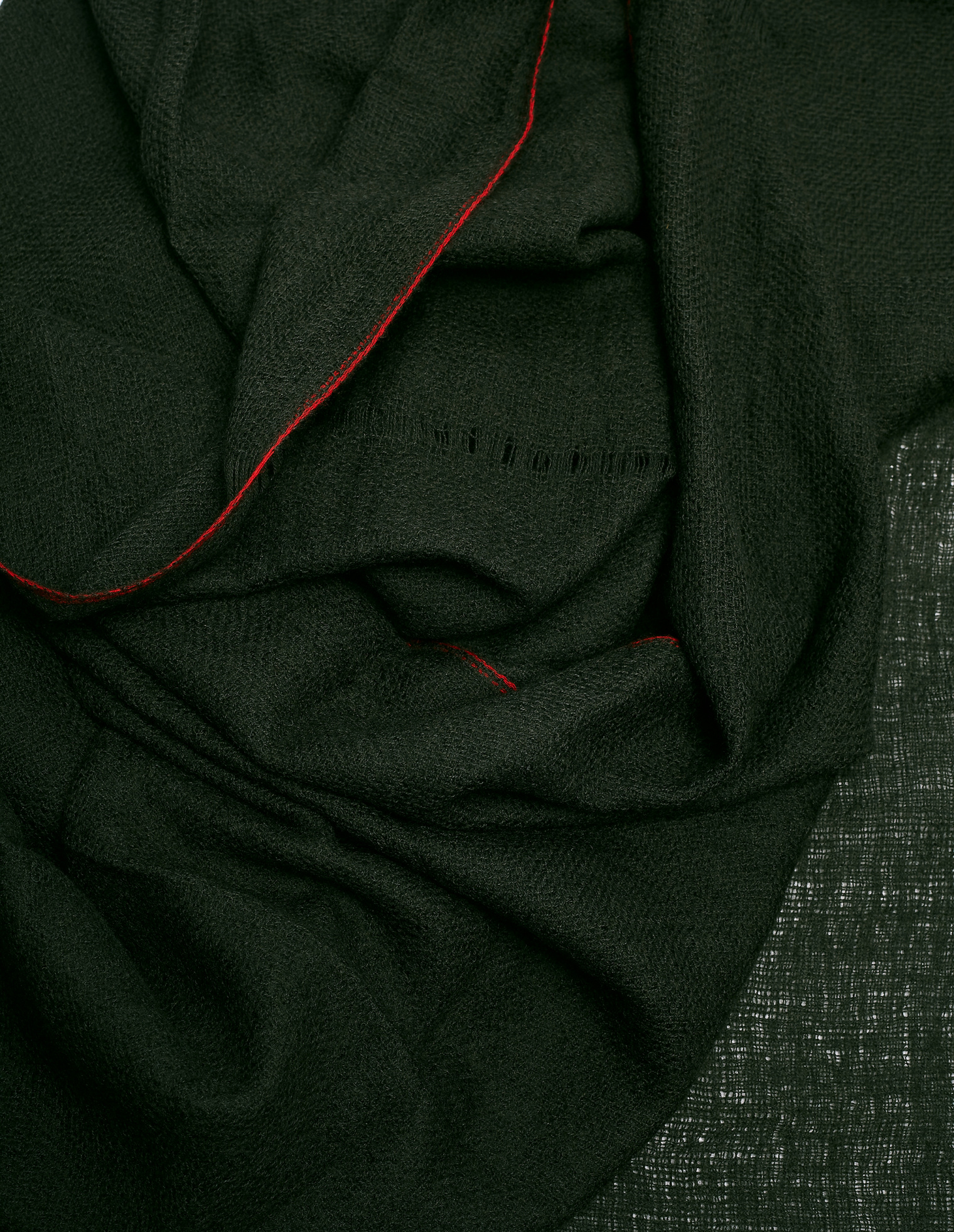 Yohji Yamamoto Зеленый шерстяной шарф