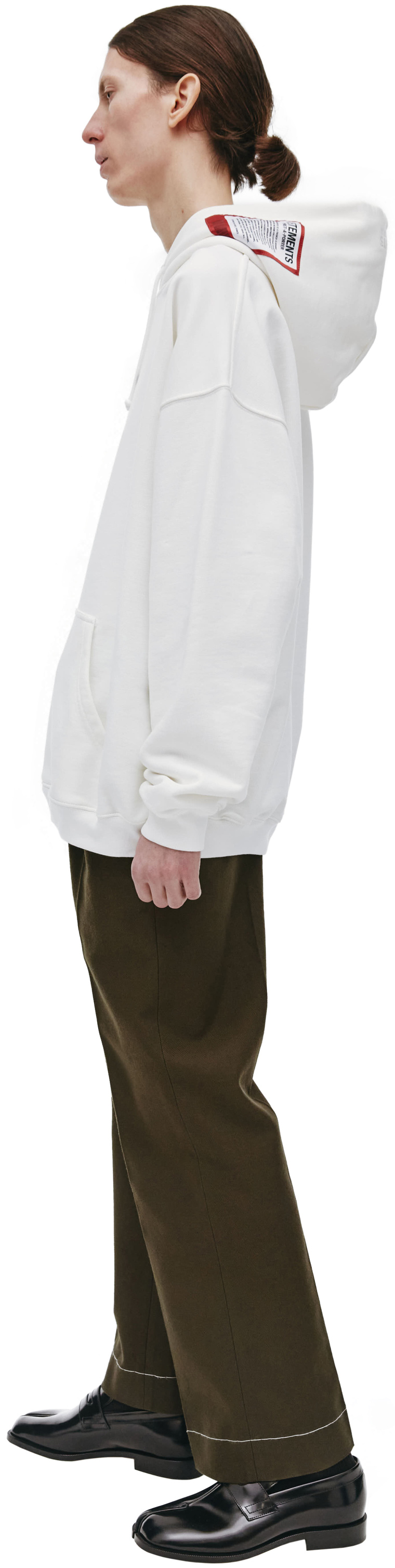 VETEMENTS White Logo & Patch Hoodie