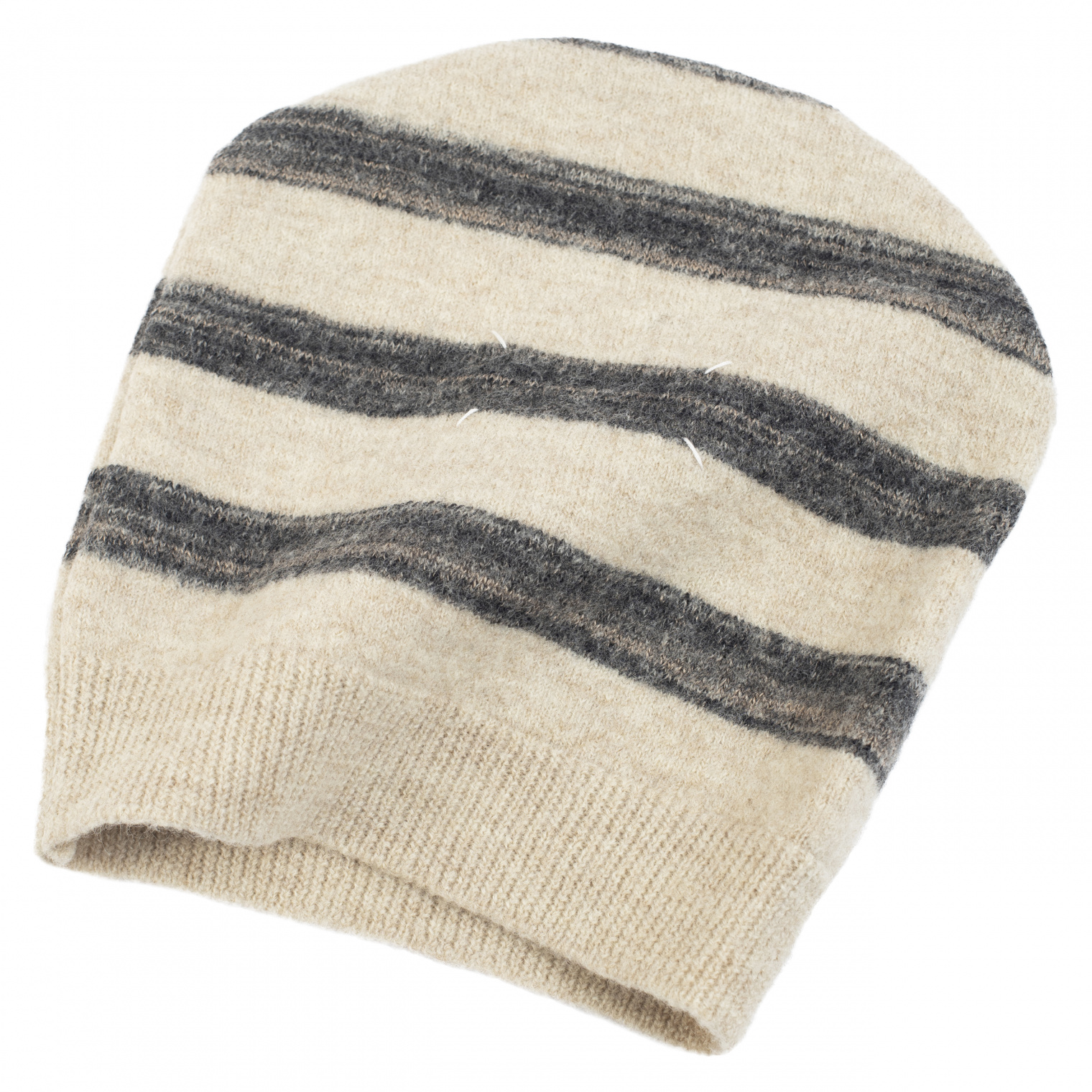 Maison Margiela Striped wool beanie