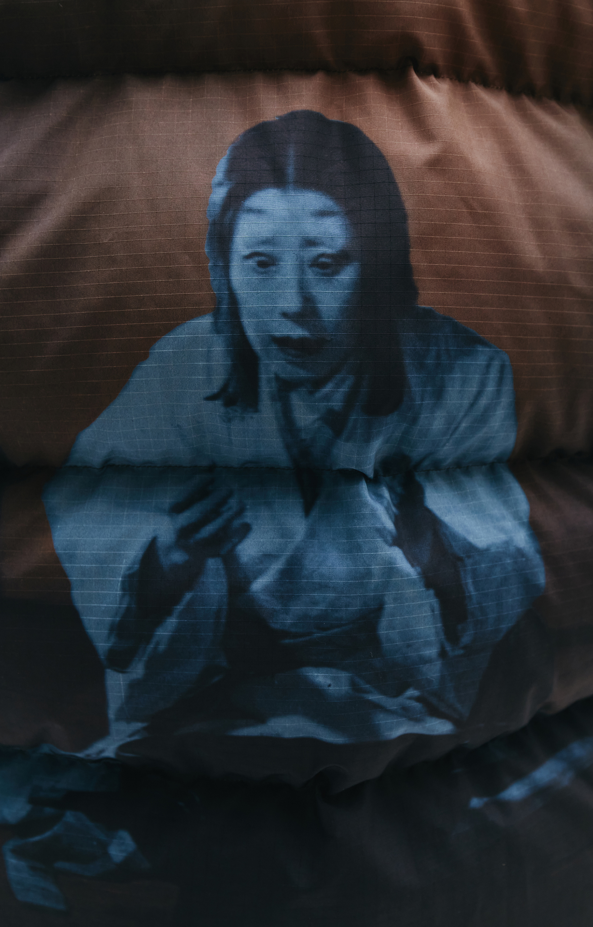 Undercover Brown Printed Down Jacket