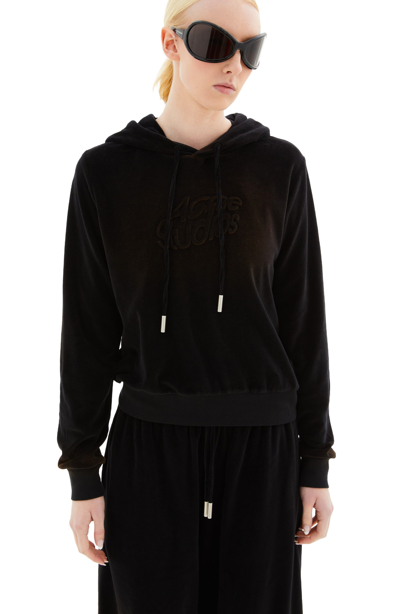 Acne Studios Velour Hooded Sweater