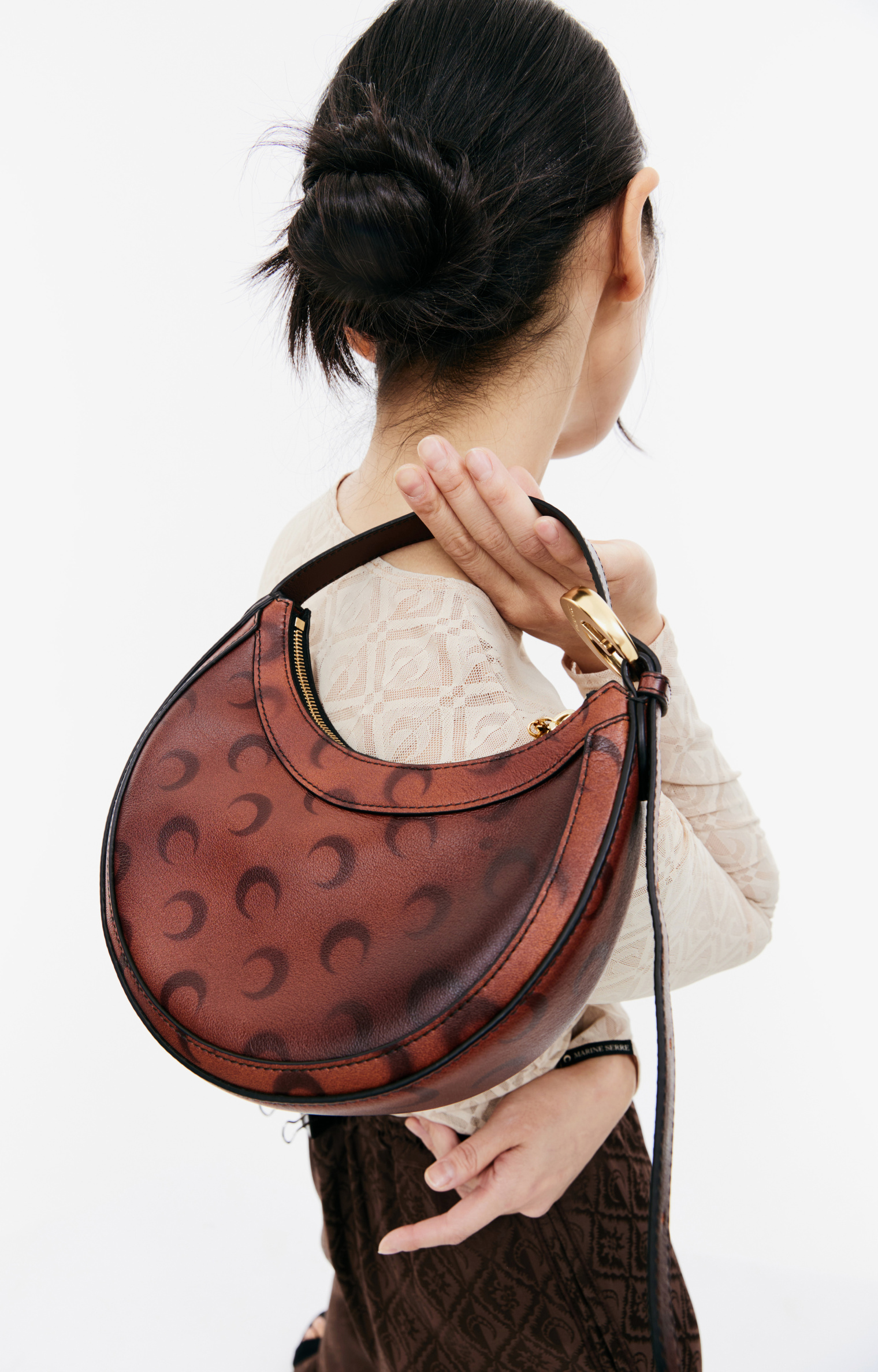 MARINE SERRE Eclips mini leather bag