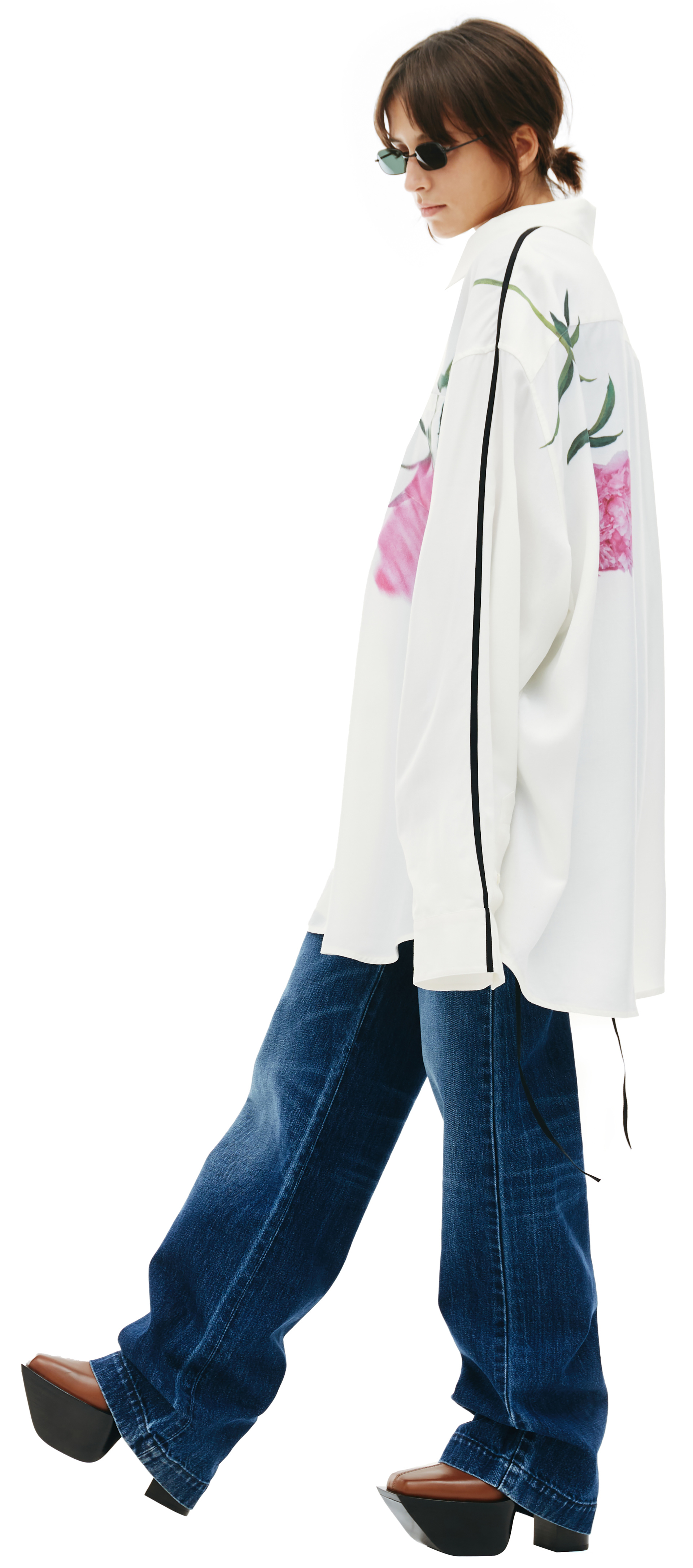 PETER DO Flower Print Oversize Shirt