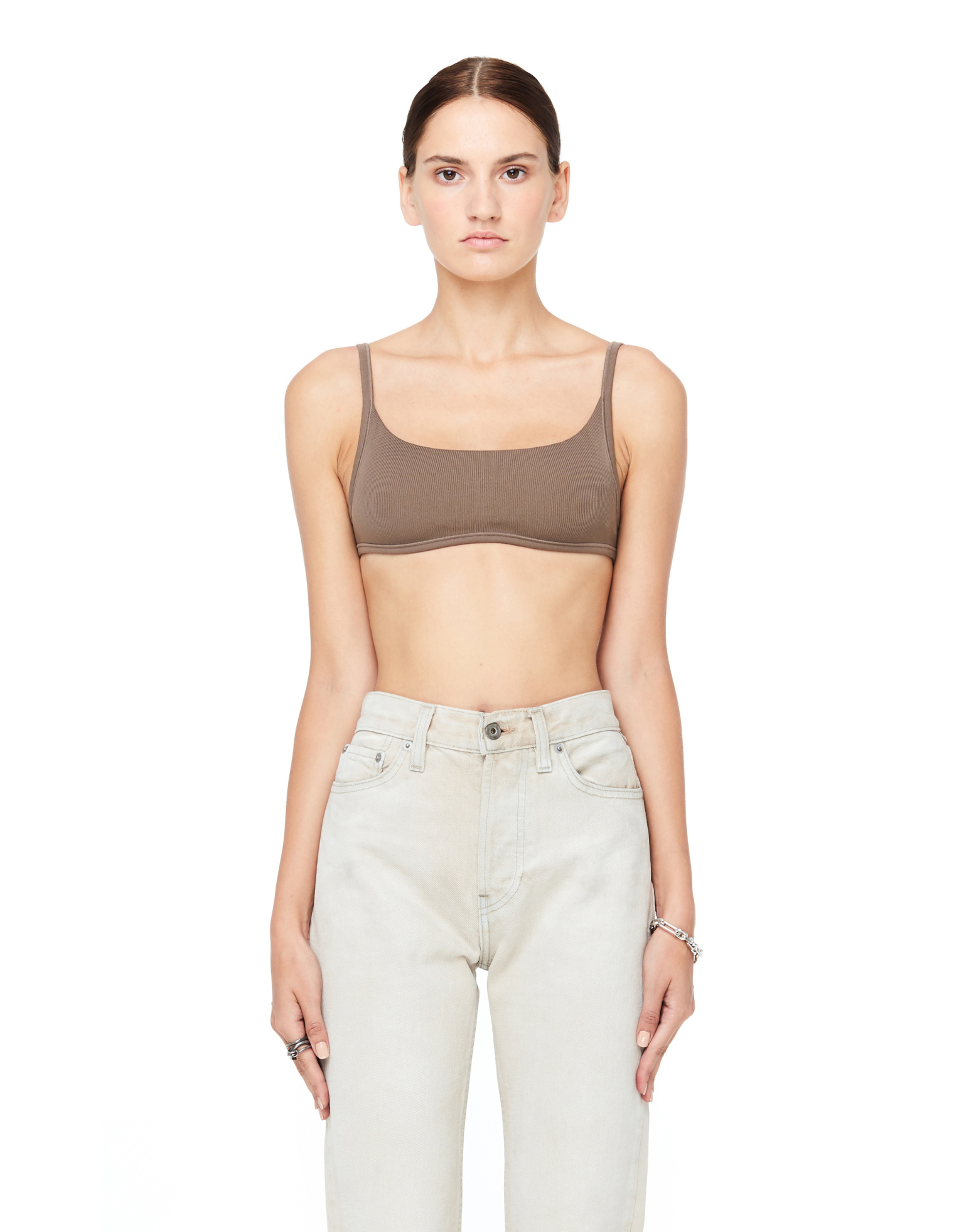 Yeezy Knit String Bra in Mink