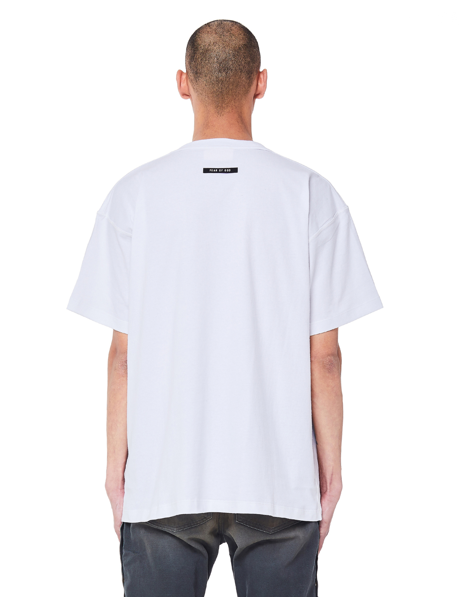 Fear of God Хлопковая футболка oversize с принтом FG