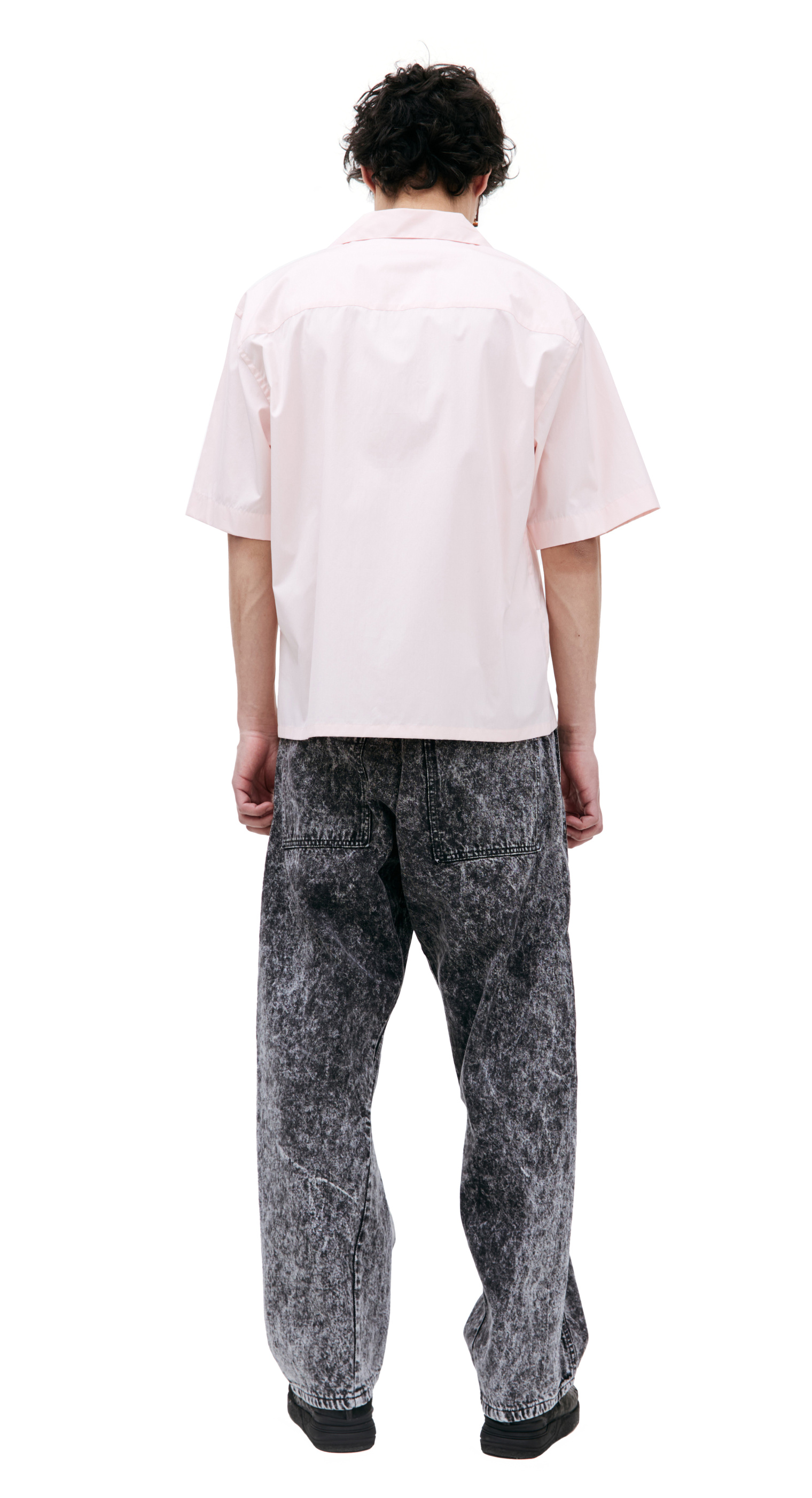 Marni Хлопковая рубашка с коротким рукавом