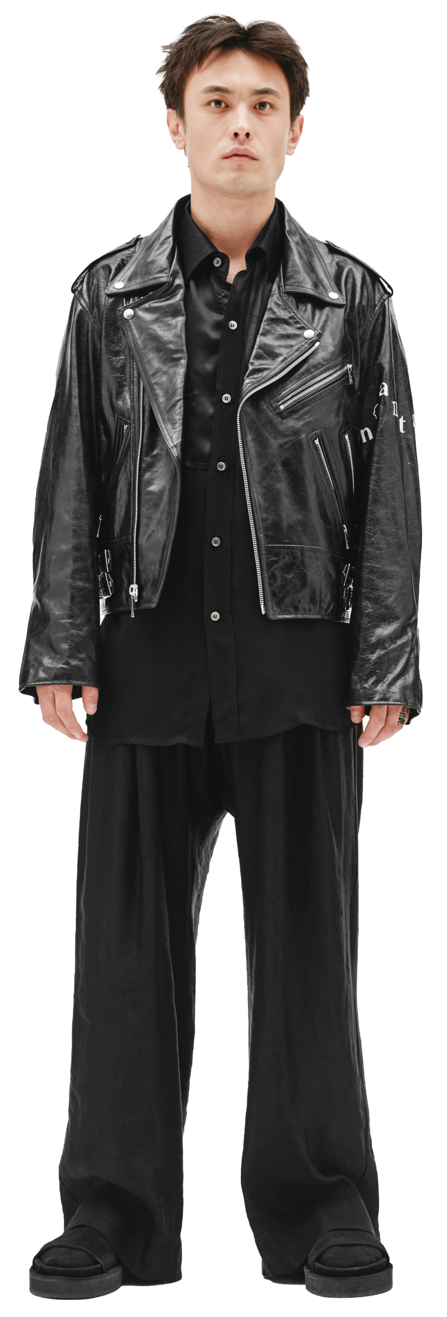 Enfants Riches Deprimes Leather Logo Jacket