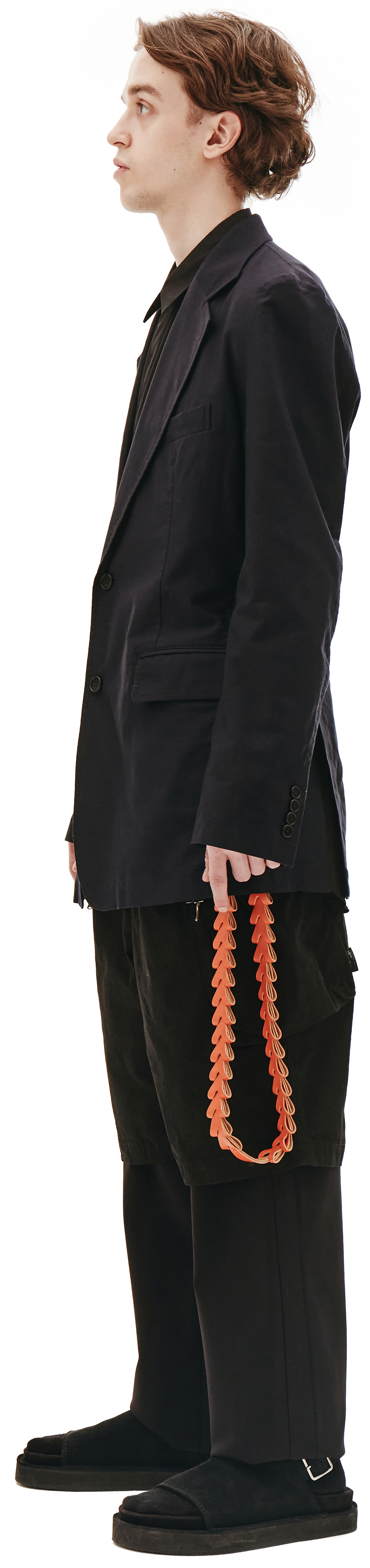 Yohji Yamamoto Синий однобортный пиджак