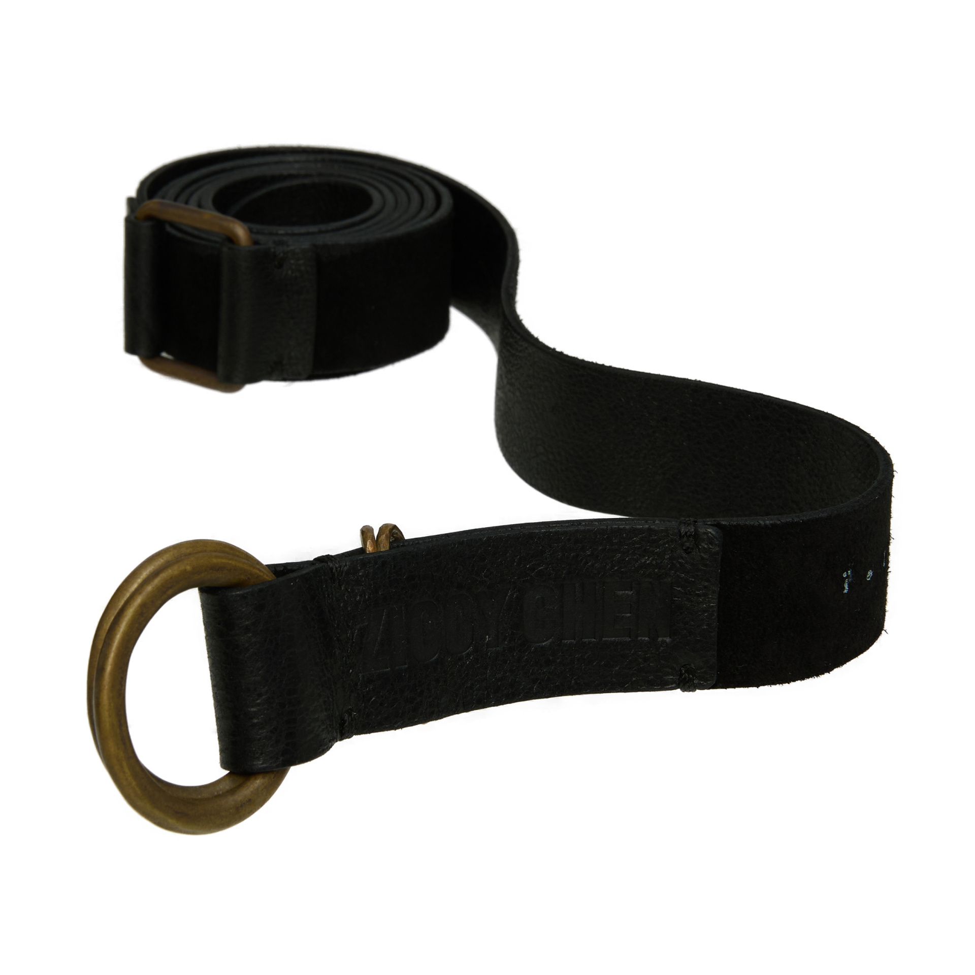 Ziggy Chen Black leather belt