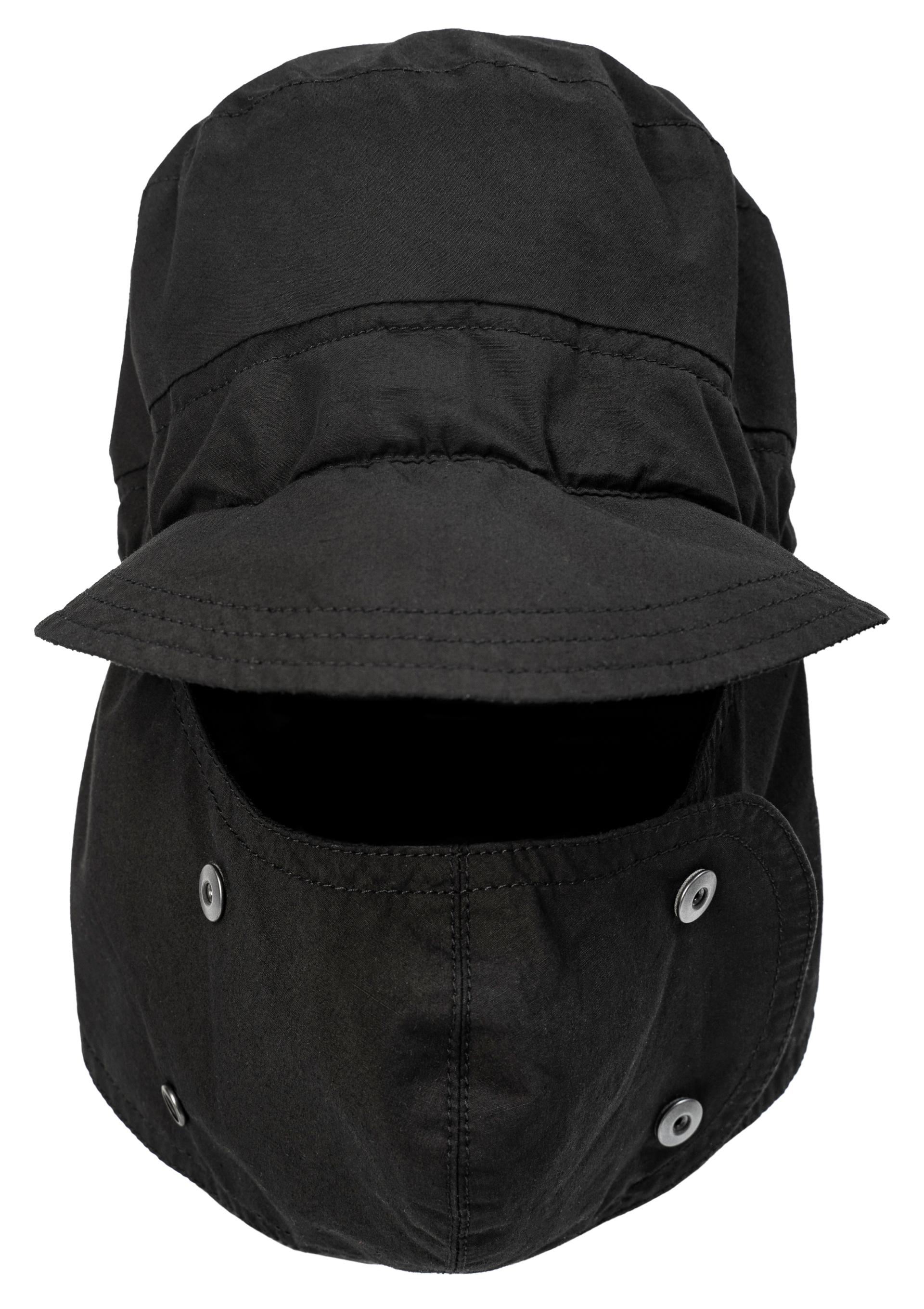 The Viridi-Anne Black Cotton mask cap