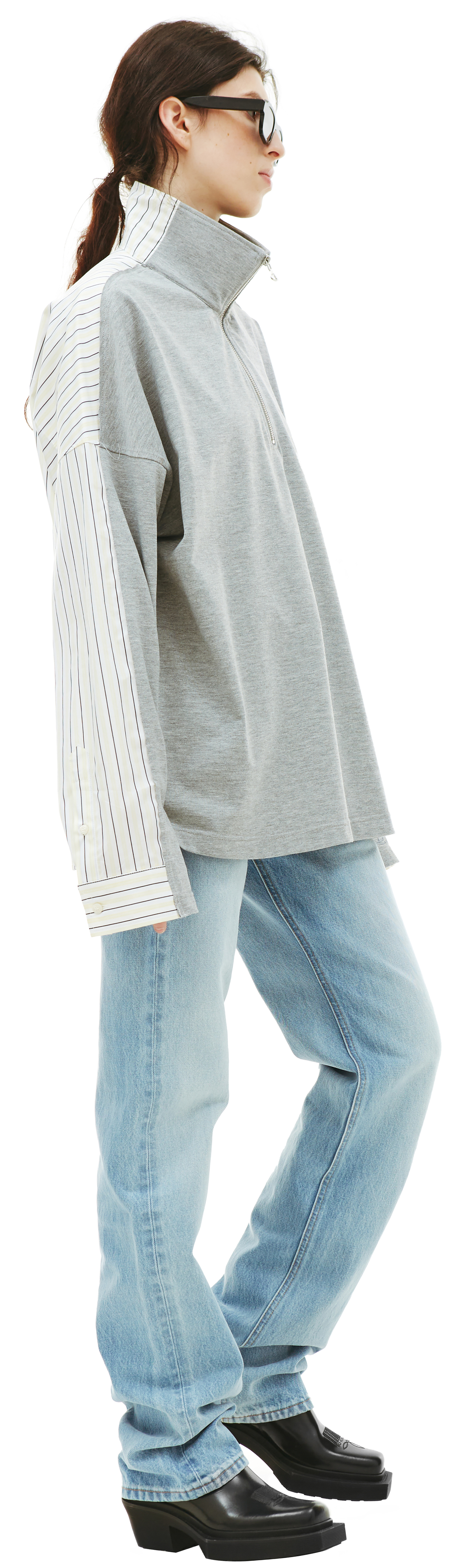 Diesel Gray S-Gander-A Long sleeve polo