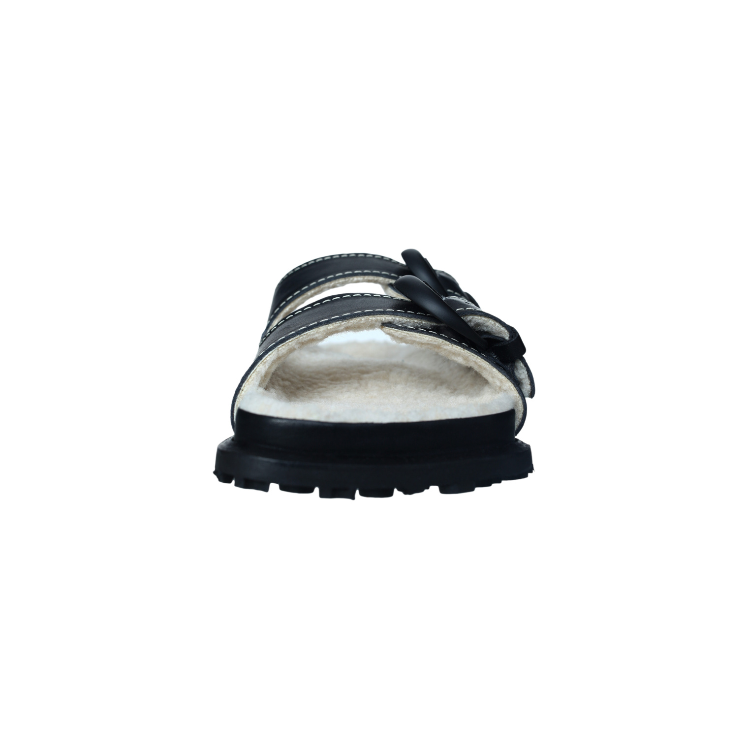 MARINE SERRE Leather square toe sandals