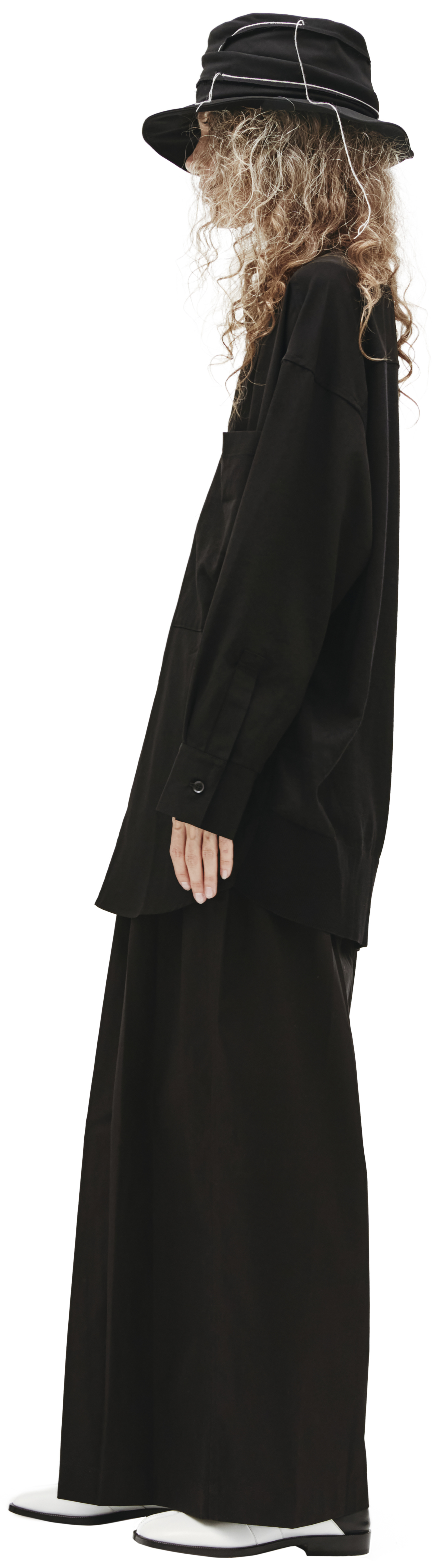 Y\'s Mixed Shirt in Black