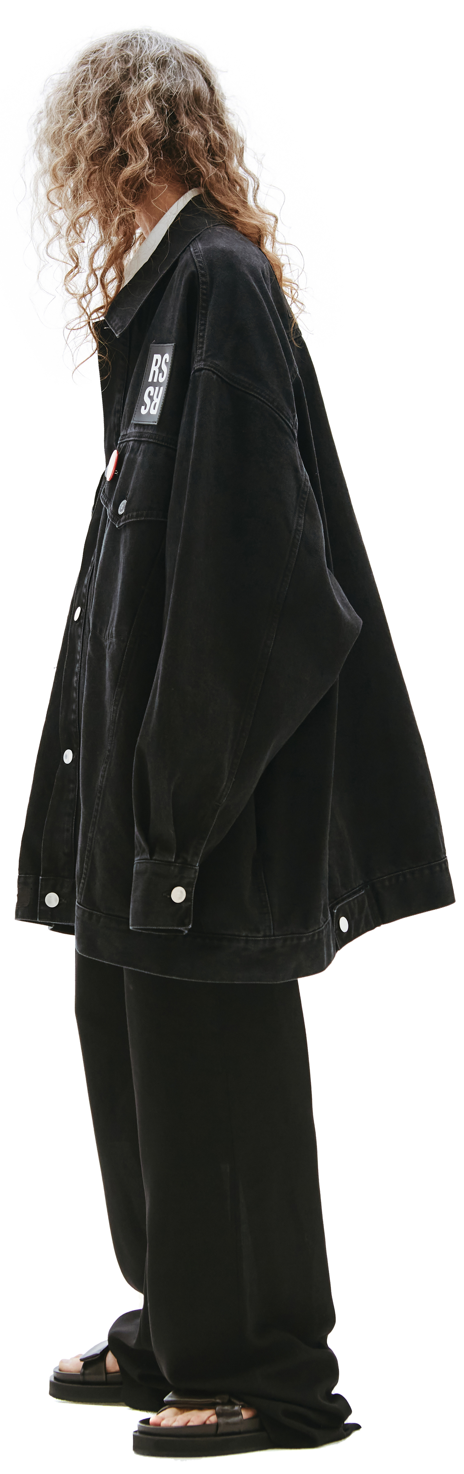 Raf Simons Black Denim Oversize Jacket