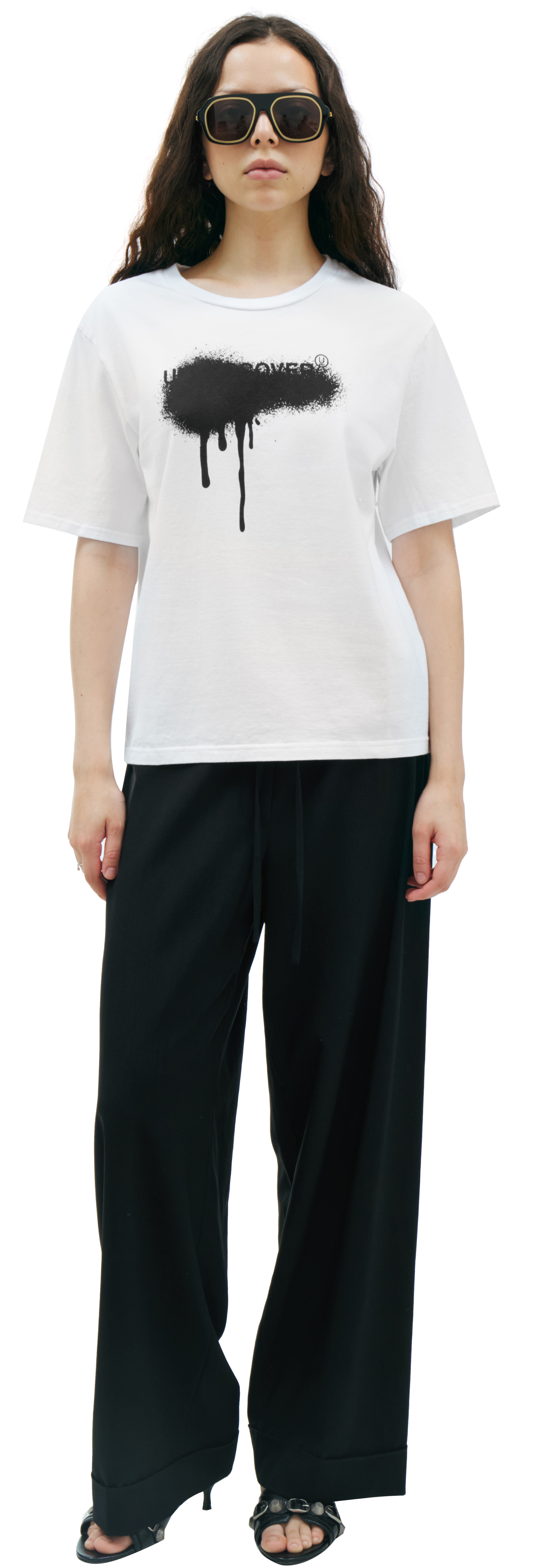 Undercover T-shirt with a paint-splatter effect