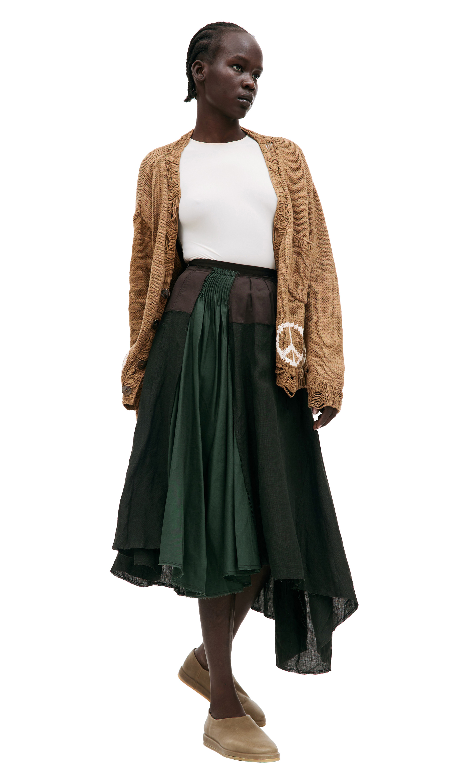 KARU RESEARCH Brown distressed cardigan