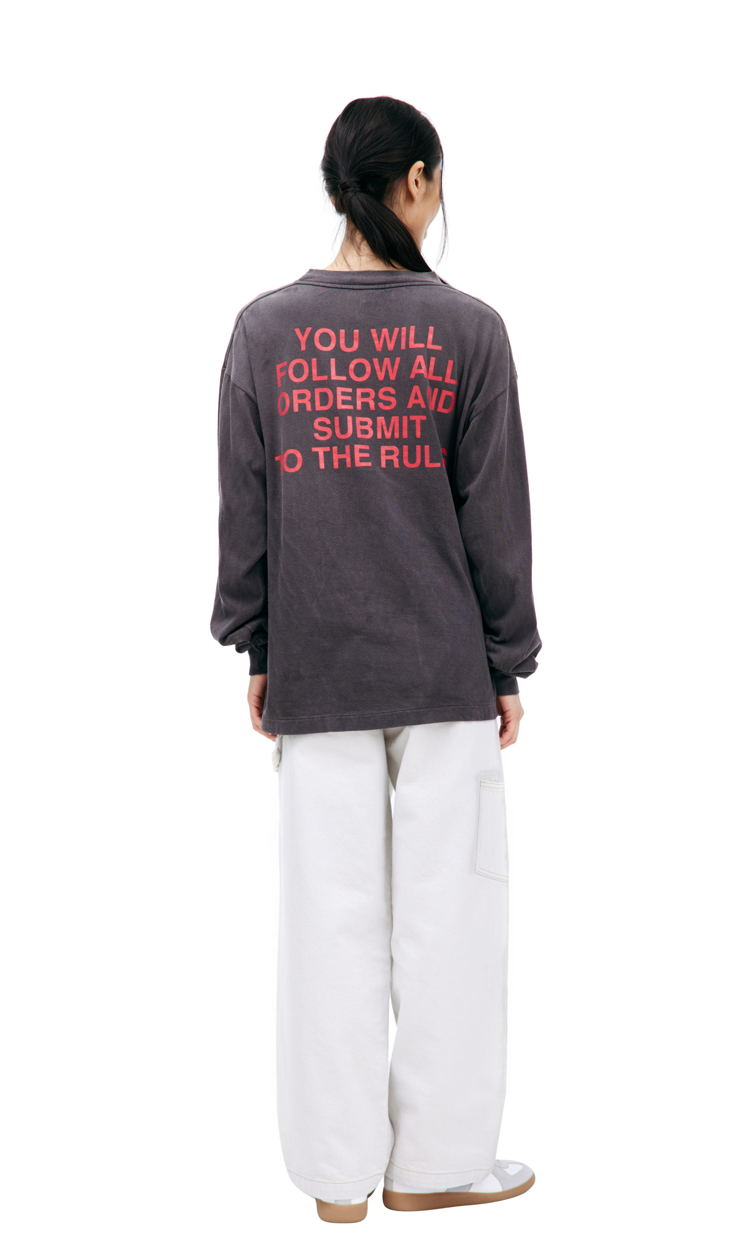 Saint Mxxxxxx Grey print longsleeve