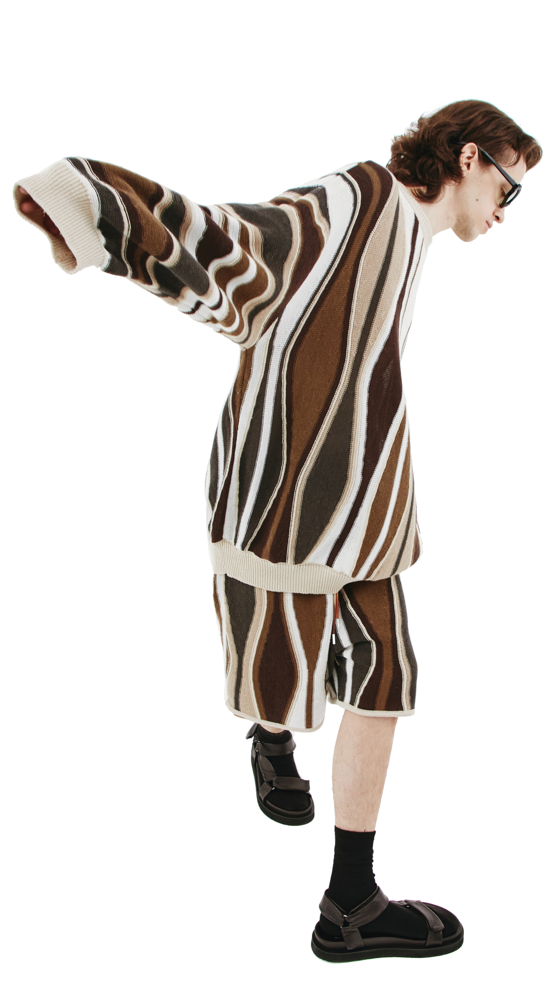 Children of the discordance Striped knitted sweater