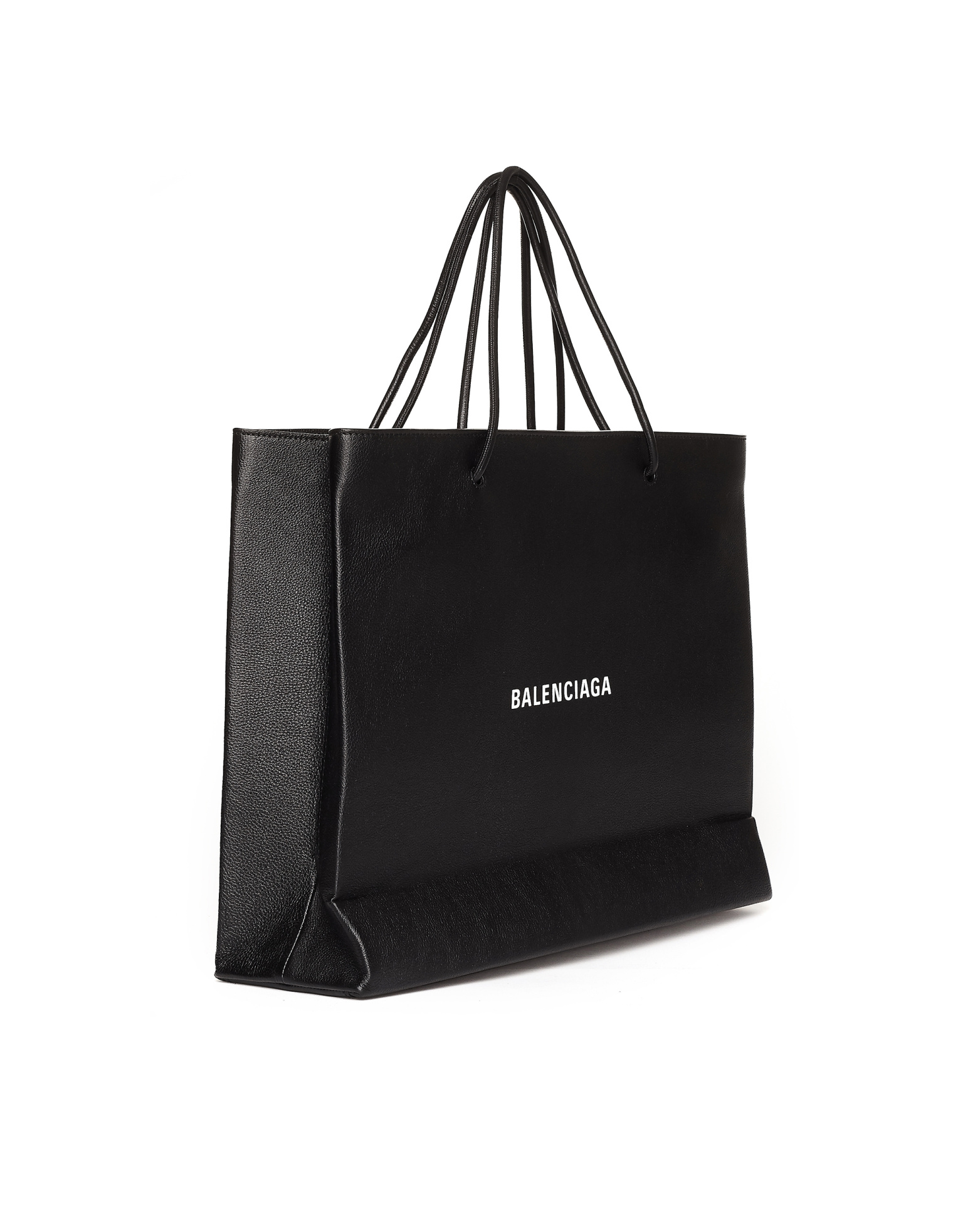 Balenciaga Black Logo Shopping Tote
