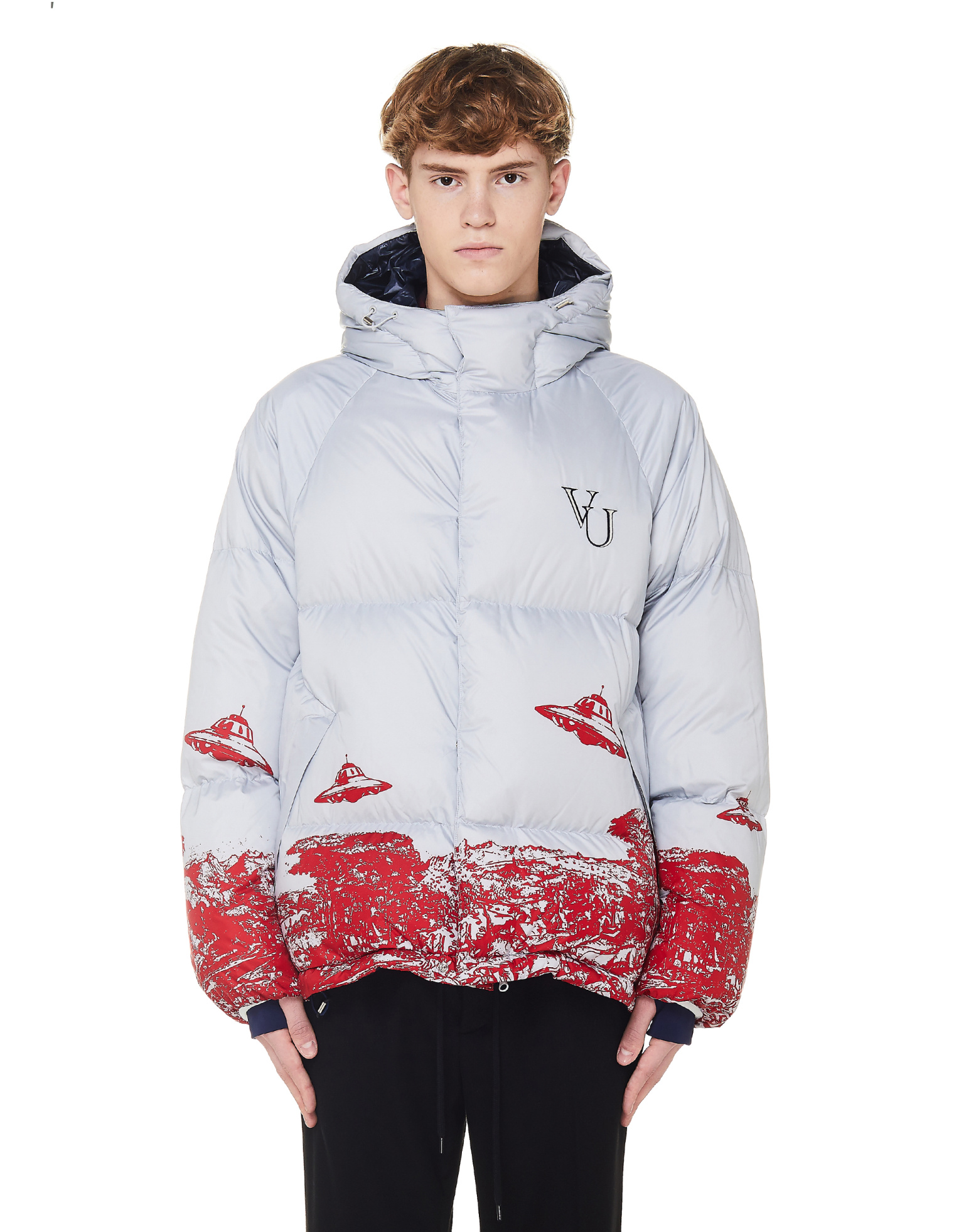 Undercover Valentino Edition Printed Puffer Jacket