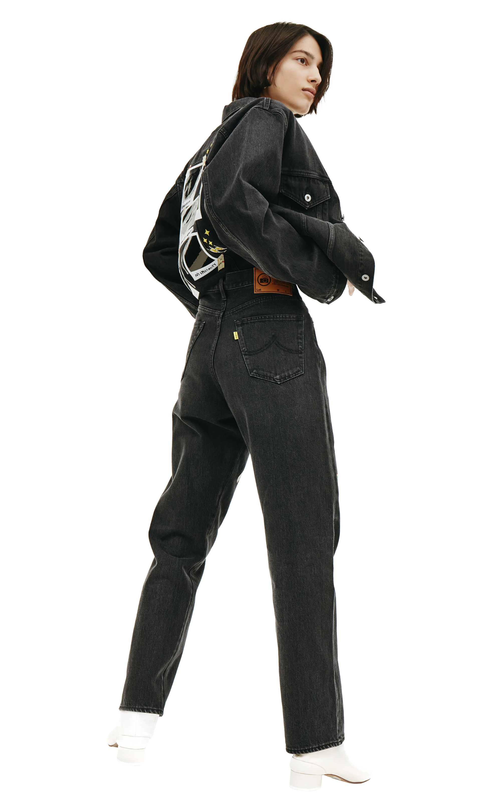 Doublet Grey Polaroid Patched Jeans