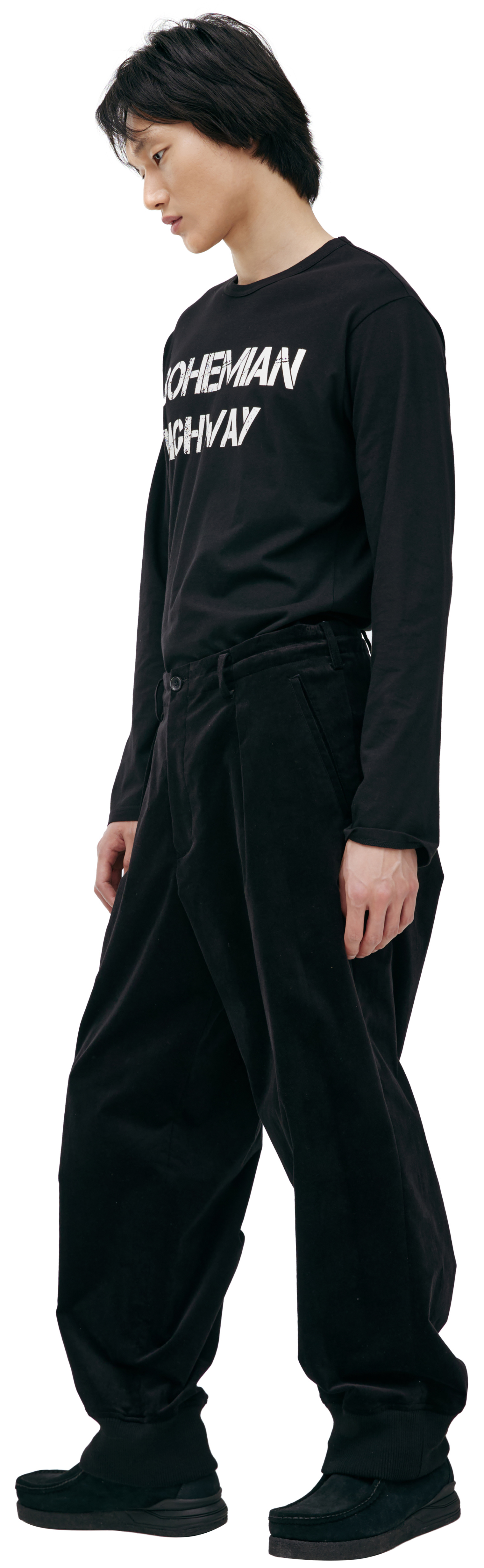 Yohji Yamamoto Tapered corduroy trousers