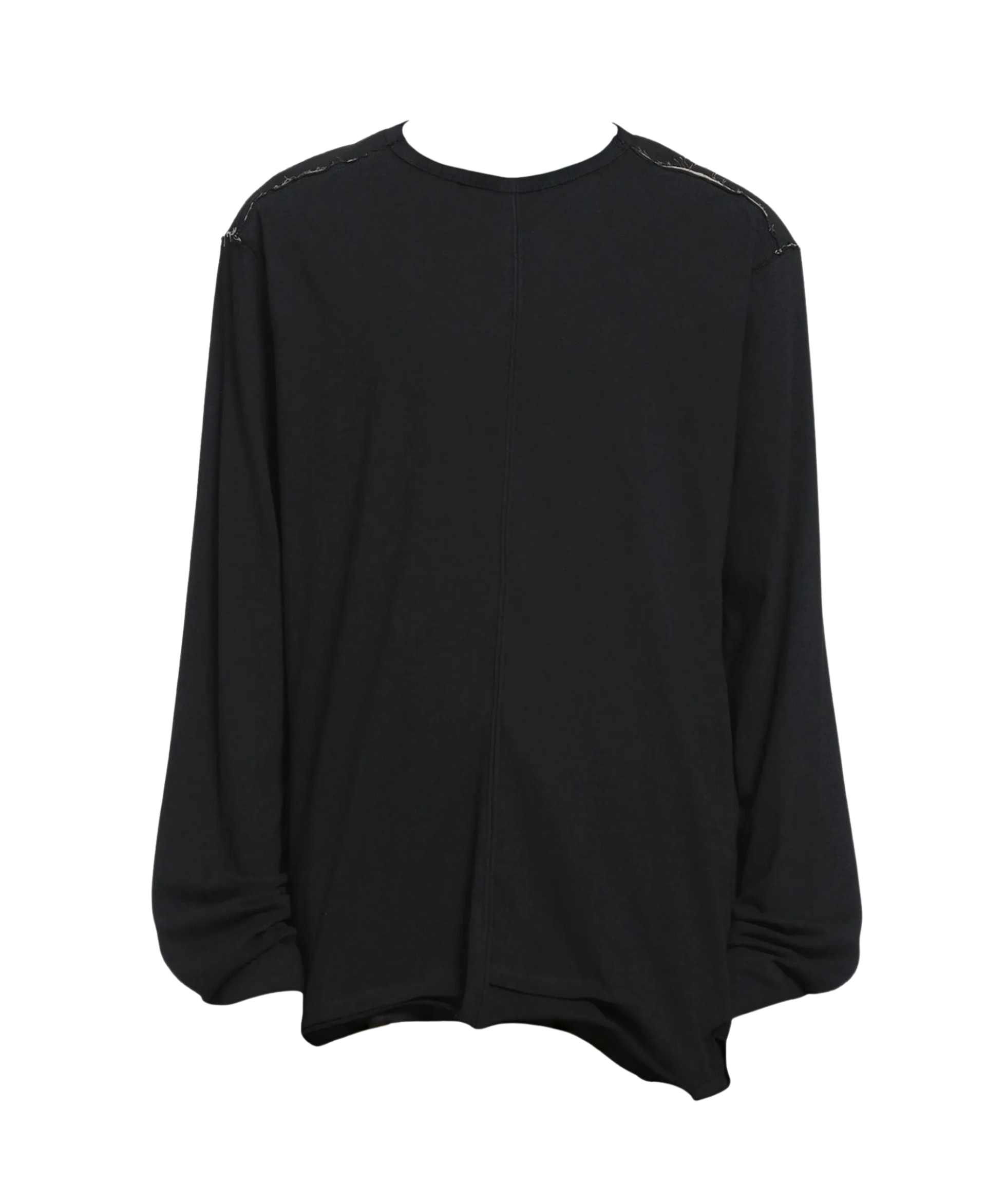 Ziggy Chen Black longsleeve shirt with a vertical seam